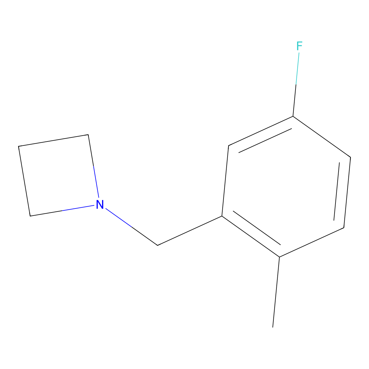 1-(5-Fluoro-2-methylbenzyl)azetidine molecular structure, CAS 1871721-51-5