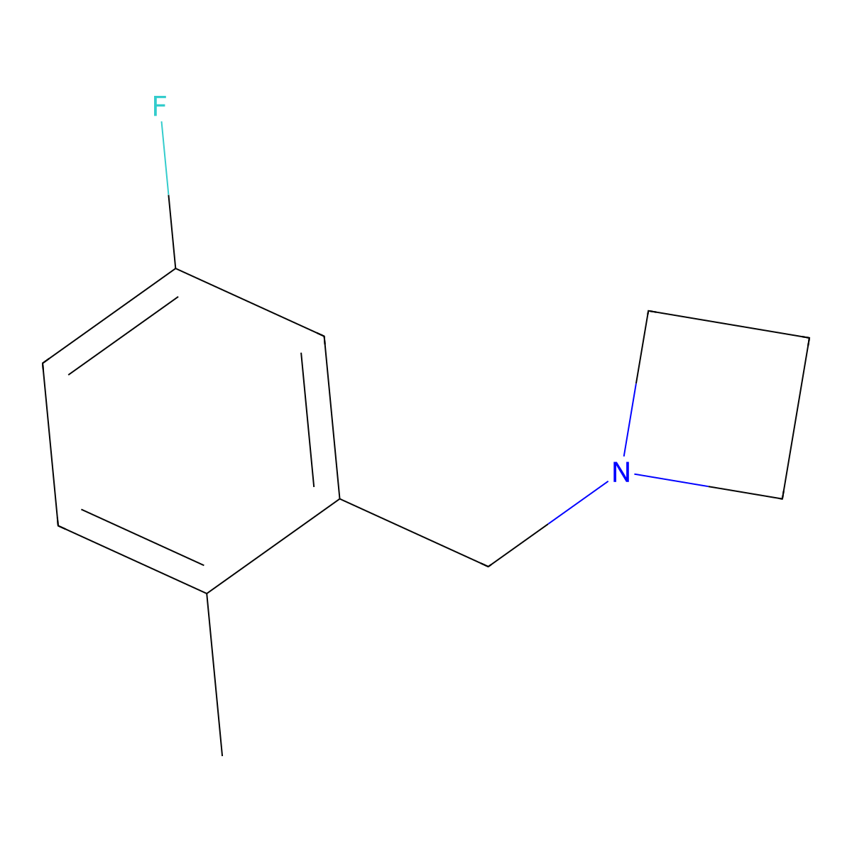 1-(5-Fluoro-2-methylbenzyl)azetidine molecular structure, CAS 1871721-51-5