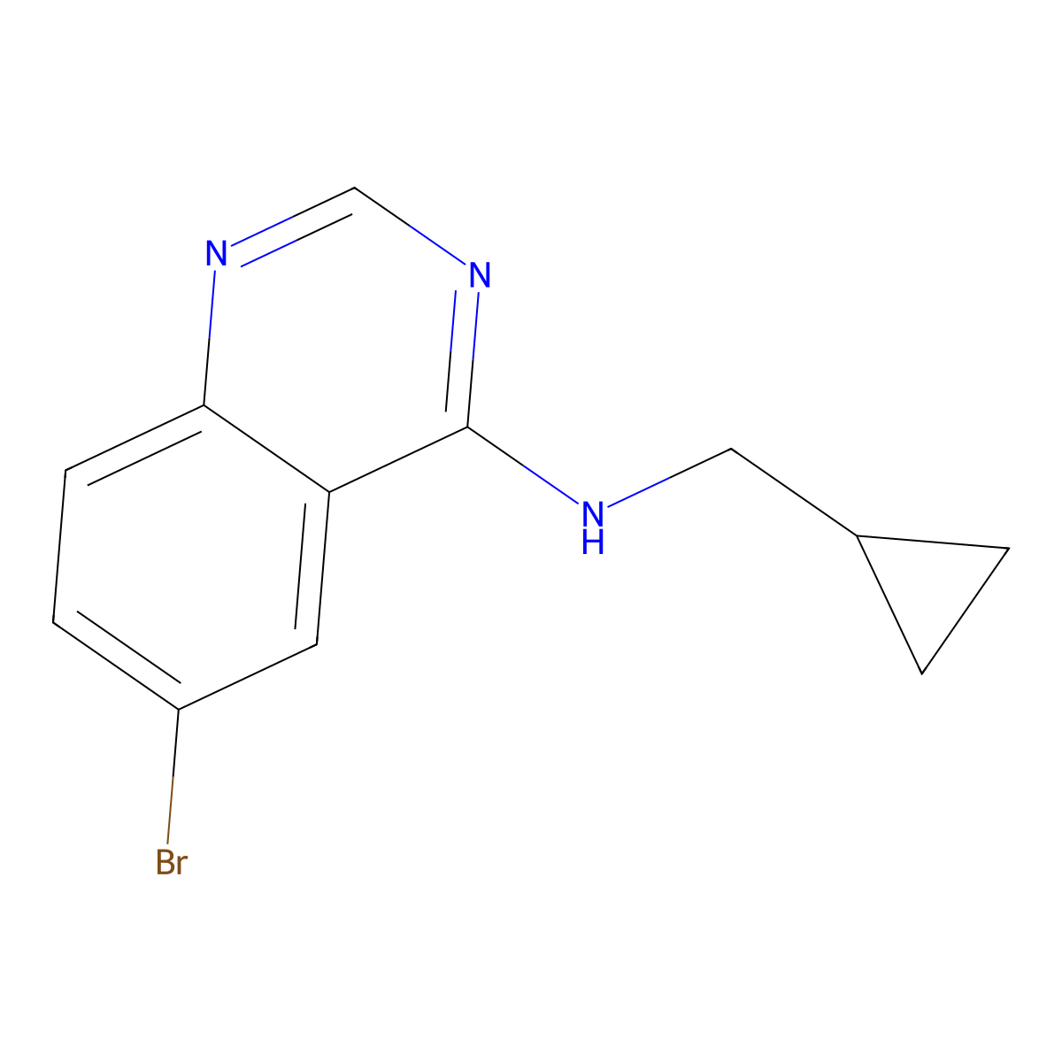 6-bromo-N-(cyclopropylmethyl)quinazolin-4-amine molecular structure, CAS 1871729-56-4