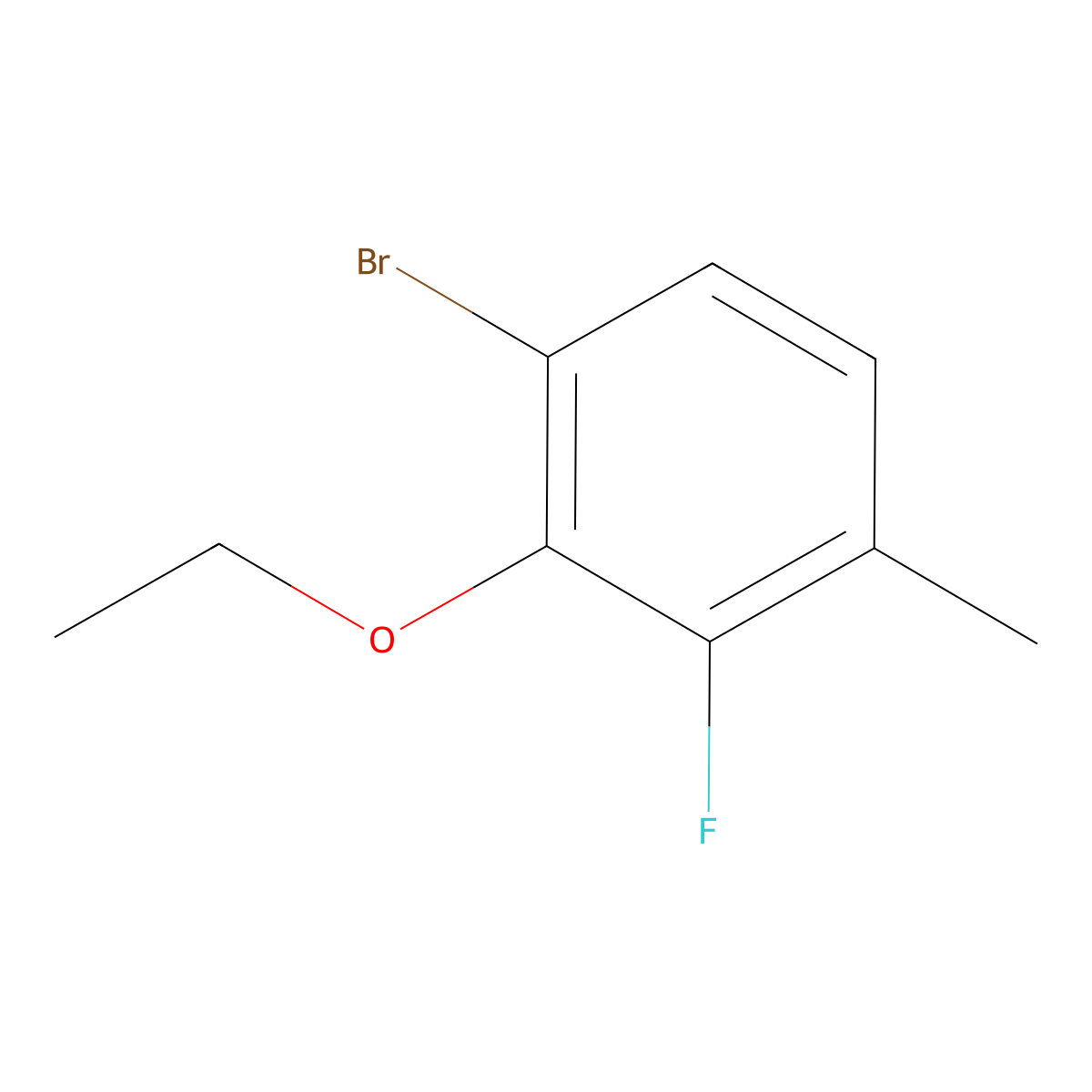 1-Bromo-2-ethoxy-3-fluoro-4-methylbenzene molecular structure, CAS 1871732-84-1