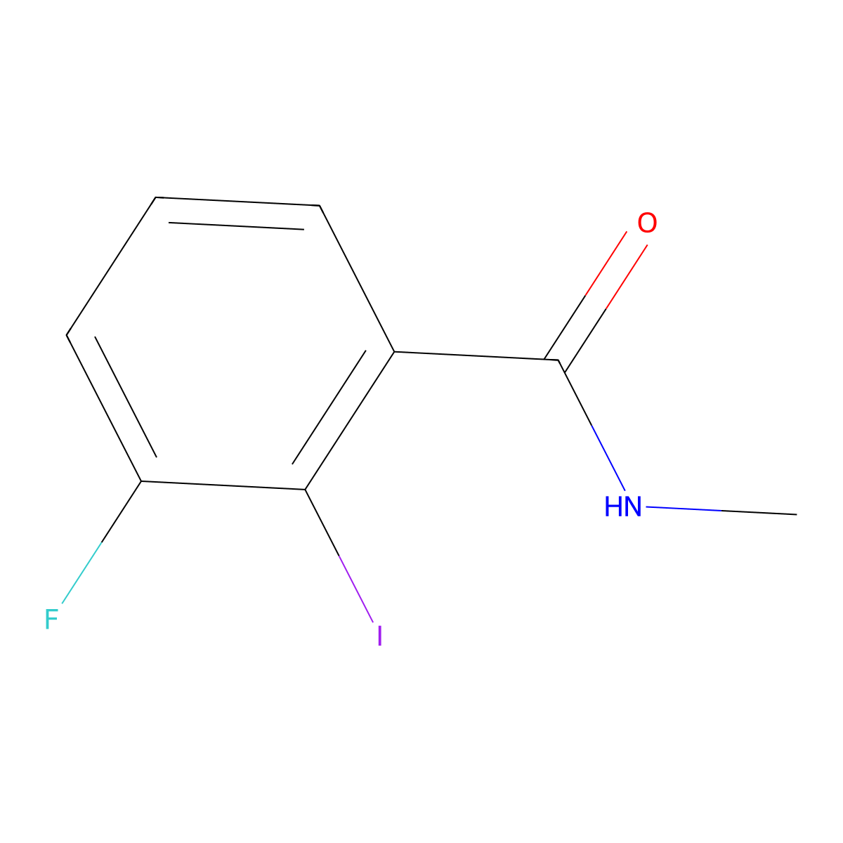 3-Fluoro-2-iodo-N-methylbenzamide molecular structure, CAS 1871732-86-3