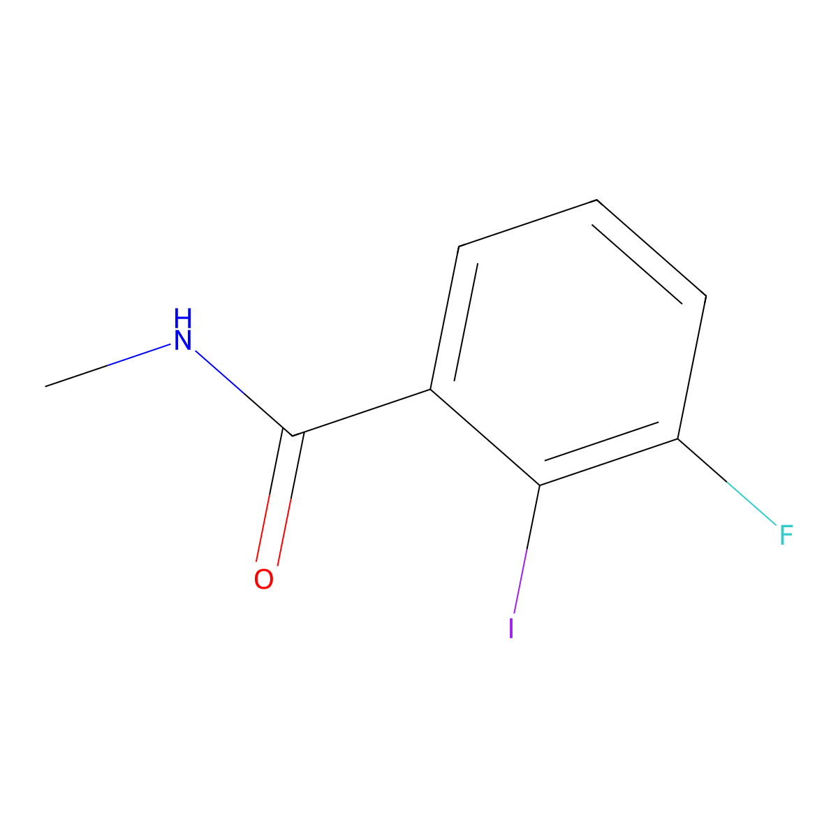 3-Fluoro-2-iodo-N-methylbenzamide molecular structure, CAS 1871732-86-3