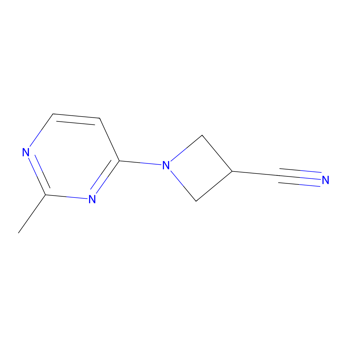 1-(2-Methylpyrimidin-4-yl)azetidine-3-carbonitrile molecular structure, CAS 1871738-87-2