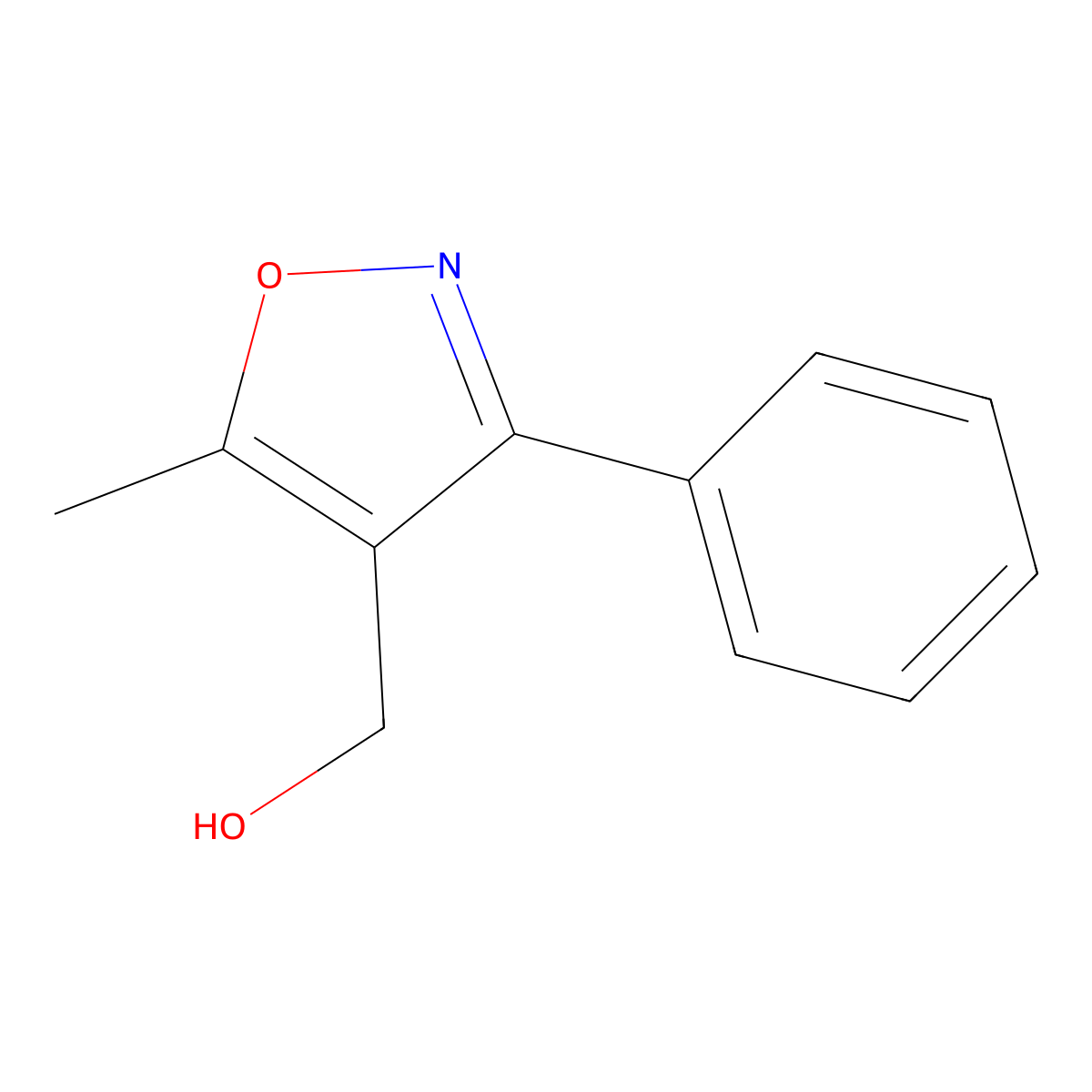 (5-Methyl-3-phenyl-1,2-oxazol-4-yl)methanol molecular structure, CAS 18718-79-1