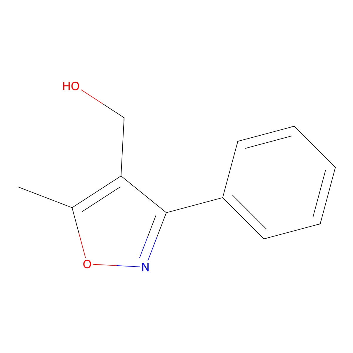 (5-Methyl-3-phenyl-1,2-oxazol-4-yl)methanol molecular structure, CAS 18718-79-1
