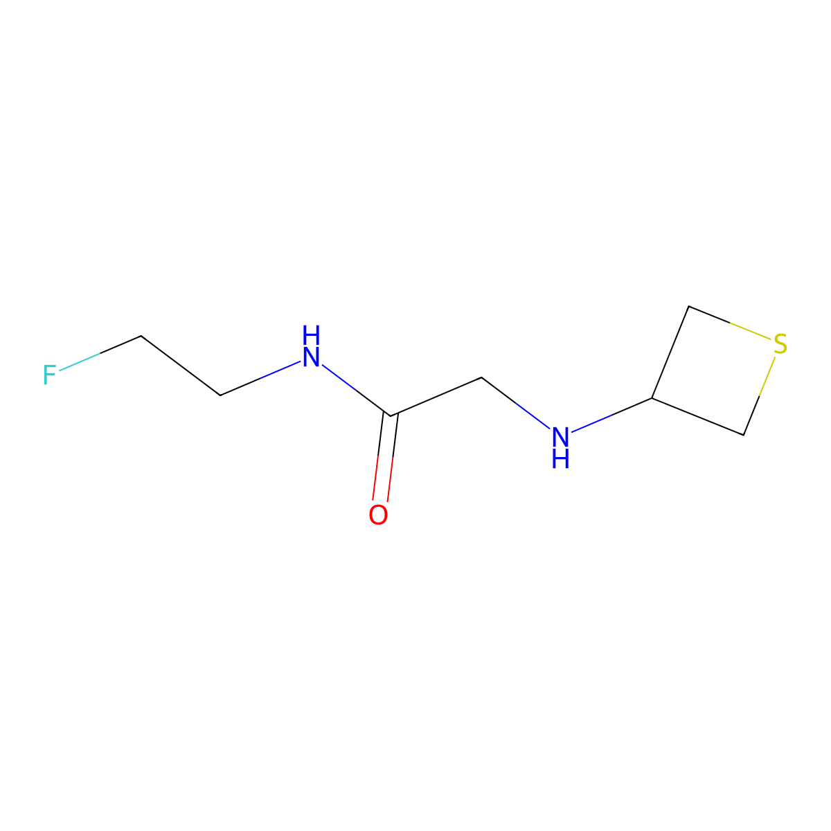 N-(2-Fluoroethyl)-2-(thietan-3-ylamino)acetamide molecular structure, CAS 1871802-22-0