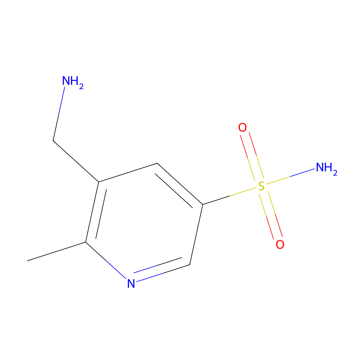 5-(Aminomethyl)-6-methylpyridine-3-sulfonamide molecular structure, CAS 1871876-14-0