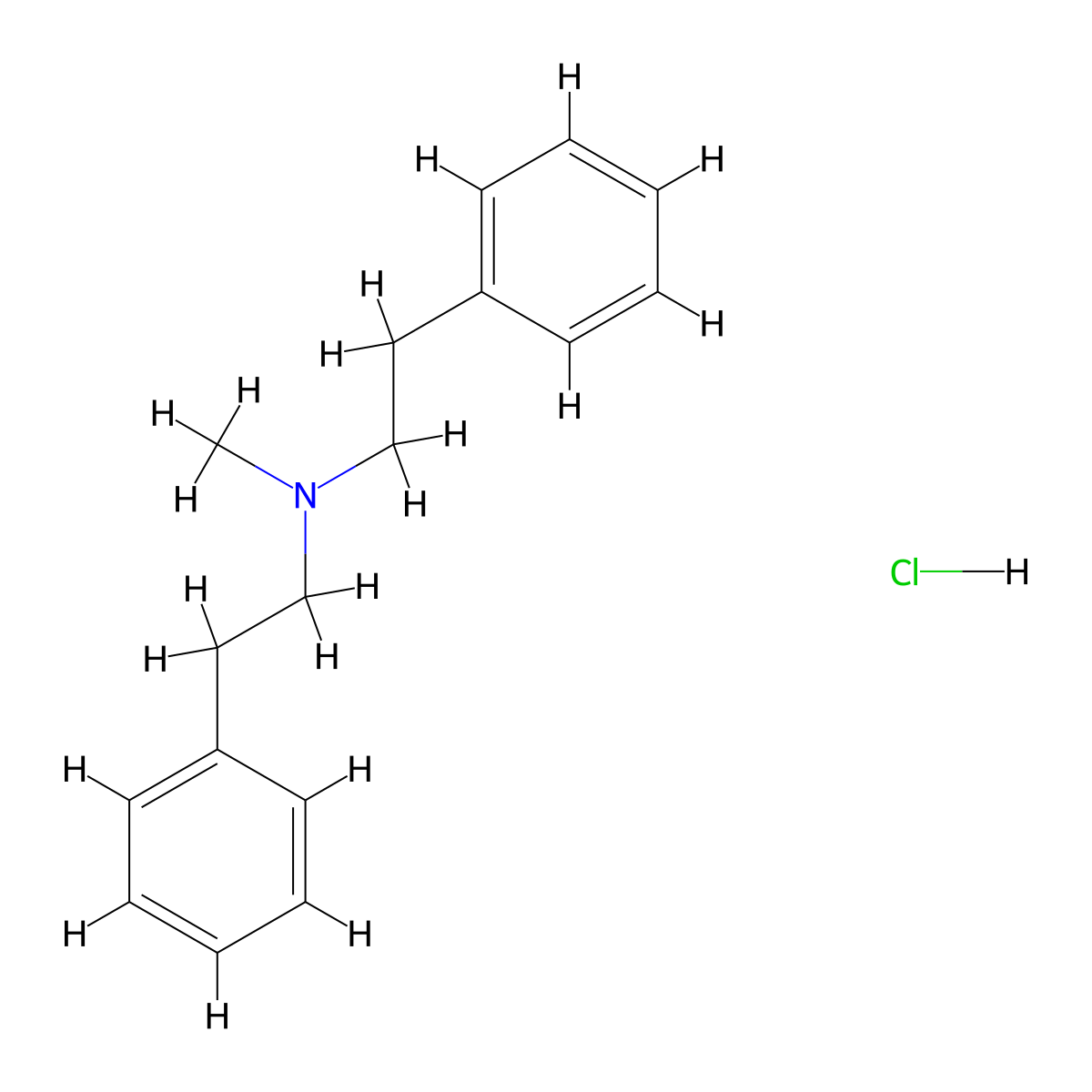 Demelverine Hydrochloride molecular structure, CAS 18719-09-0