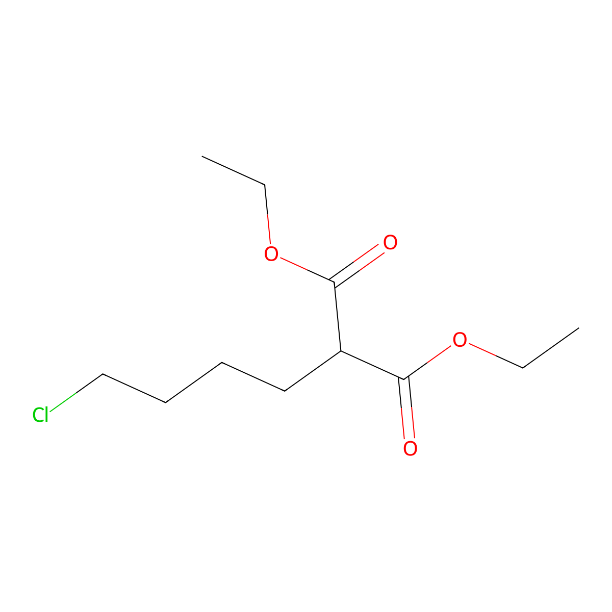 Diethyl 2-(4-chlorobutyl)malonate molecular structure, CAS 18719-44-3