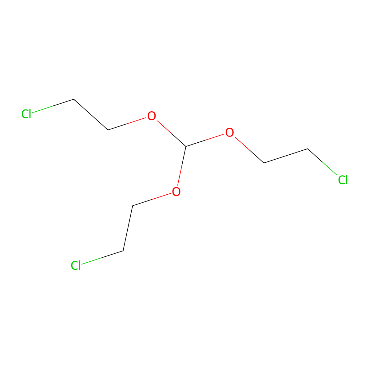 Ethane, 1,1',1''-[methylidynetris(oxy)]tris[2-chloro- molecular structure, CAS 18719-58-9