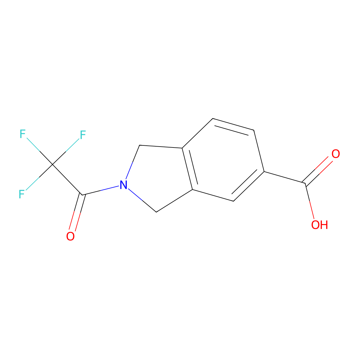 2-(trifluoroacetyl)-2,3-dihydro-1H-isoindole-5-carboxylic acid molecular structure, CAS 1871903-81-9