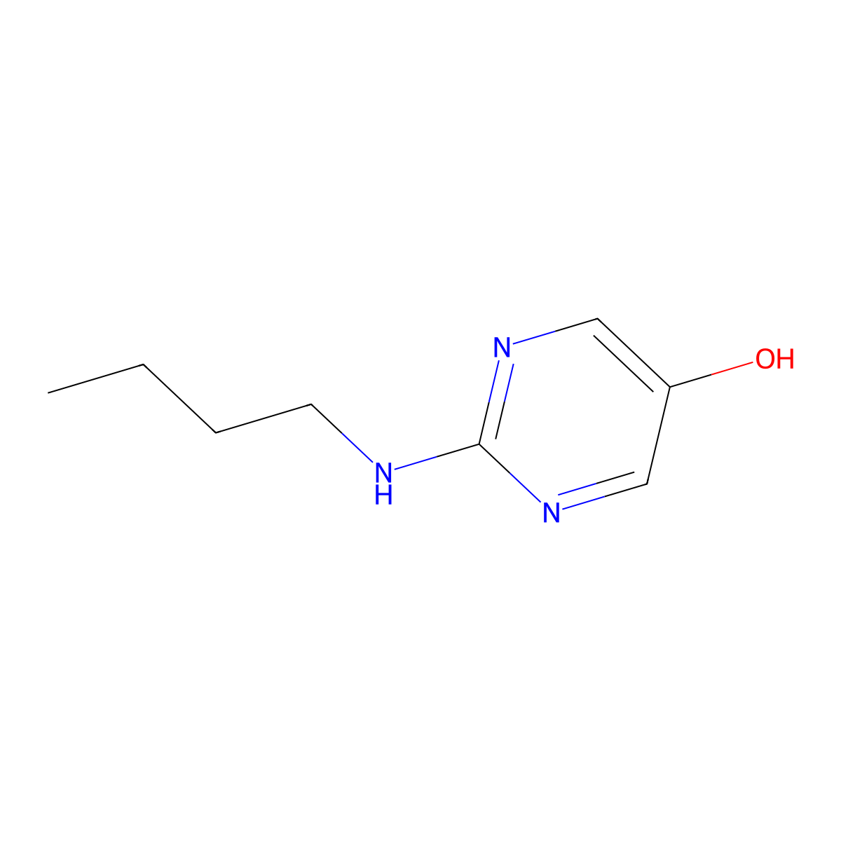 2-(Butylamino)pyrimidin-5-OL molecular structure, CAS 1871912-86-5