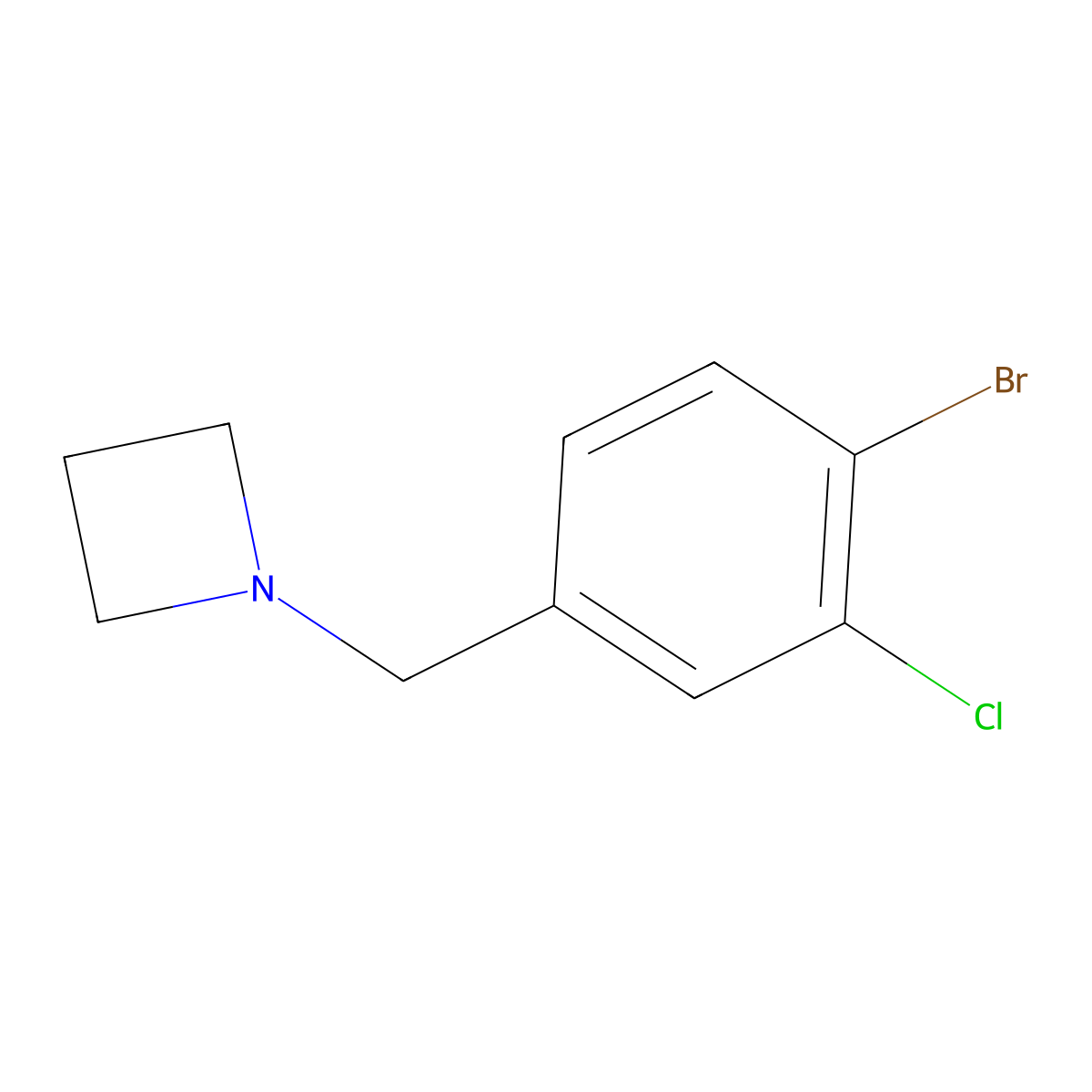 1-(4-Bromo-3-chlorobenzyl)azetidine molecular structure, CAS 1871935-14-6