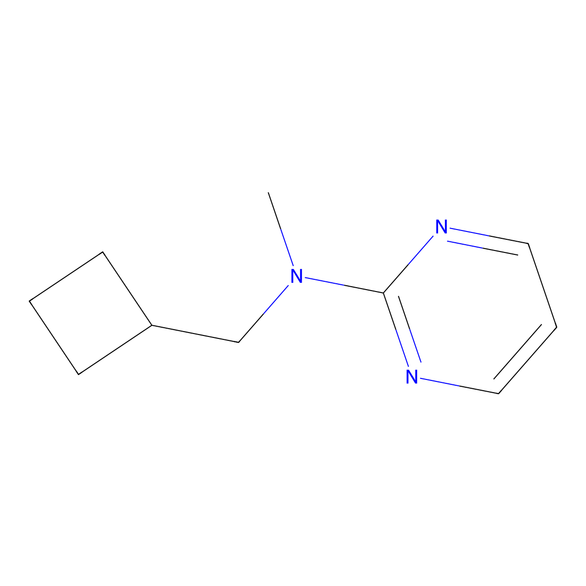 N-(cyclobutylmethyl)-N-methylpyrimidin-2-amine molecular structure, CAS 1871964-36-1