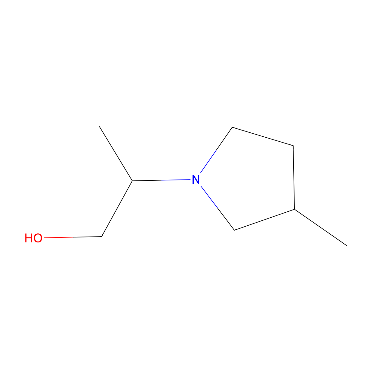 2-(3-Methylpyrrolidin-1-yl)propan-1-ol molecular structure, CAS 1871987-88-0