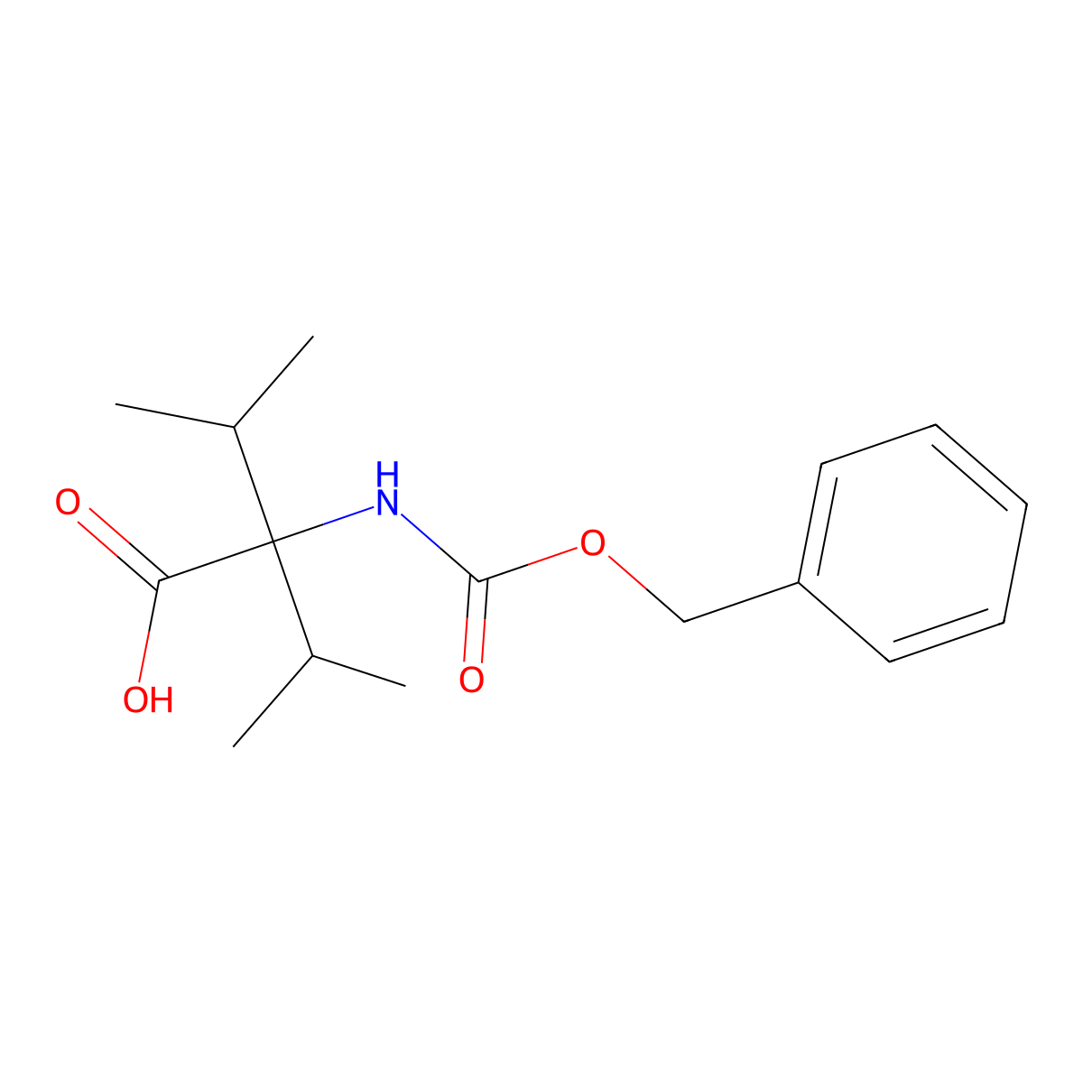 2-{[(Benzyloxy)carbonyl]amino}-3-methyl-2-(propan-2-yl)butanoic acid molecular structure, CAS 1871990-63-4