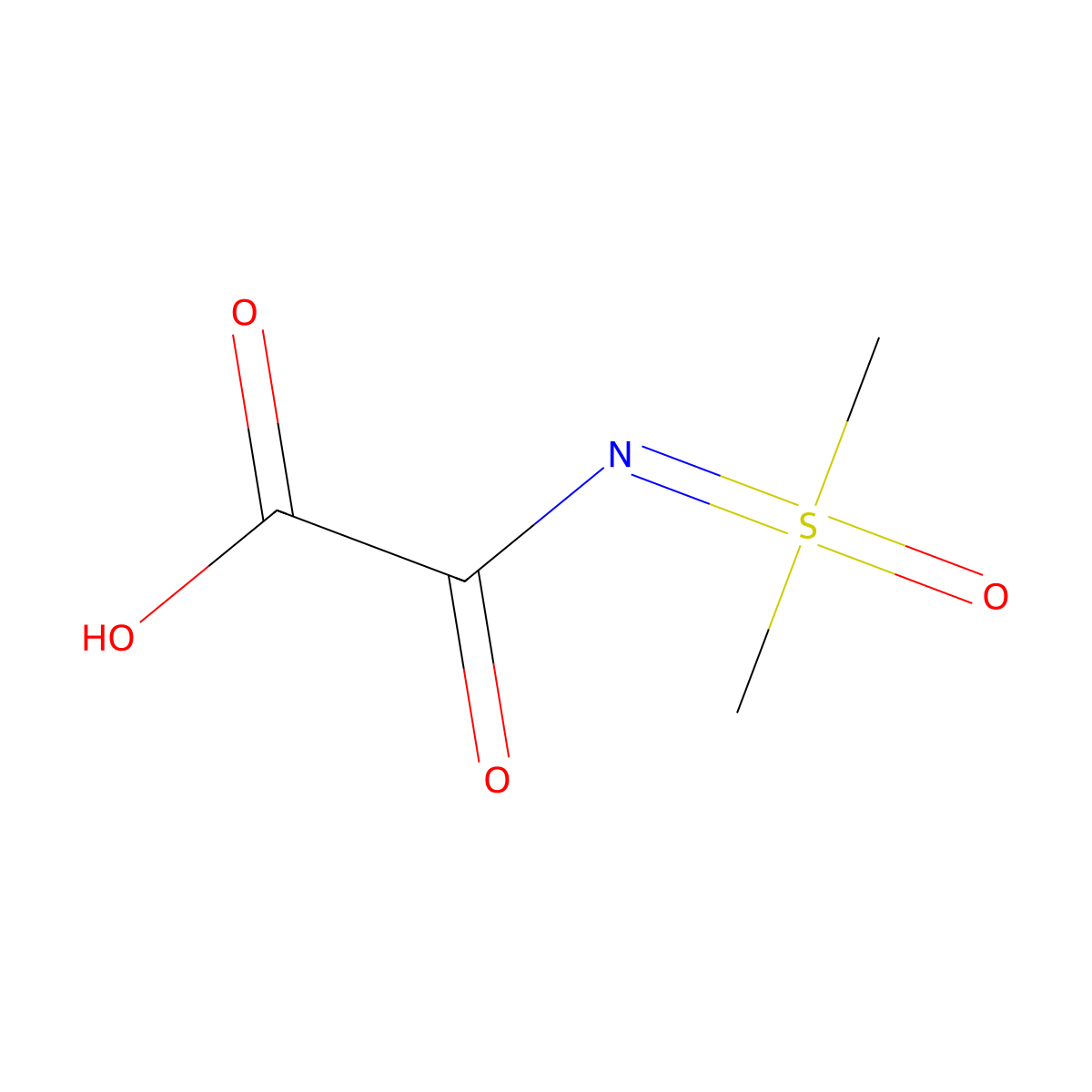 {[Dimethyl(oxo)-lambda6-sulfanylidene]carbamoyl}formic acid molecular structure, CAS 1871991-60-4