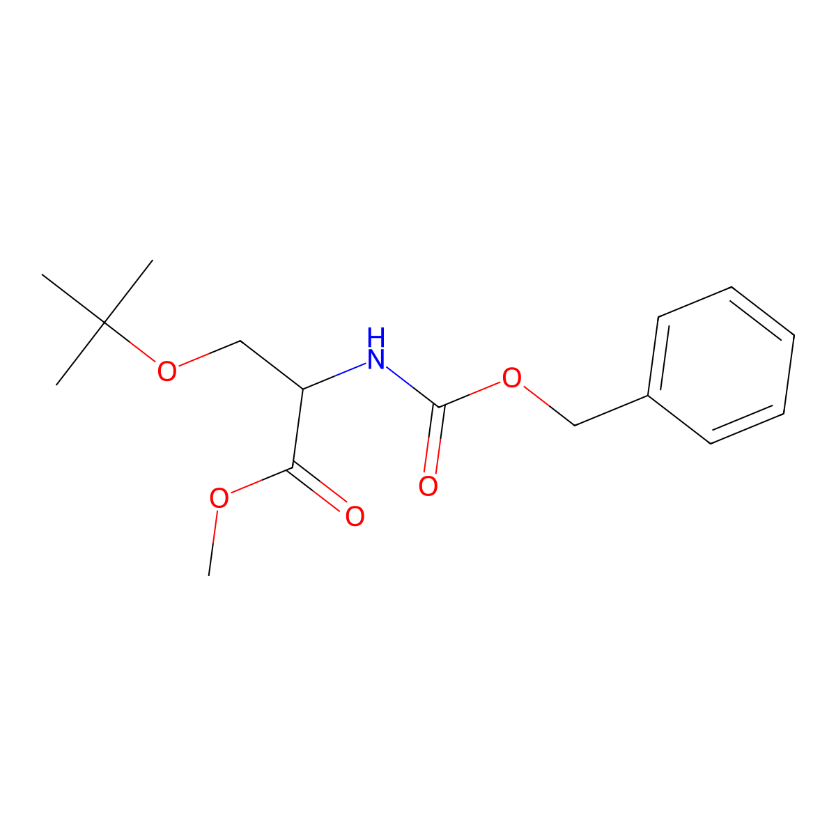 (S)-Methyl 2-(((benzyloxy)carbonyl)amino)-3-(tert-butoxy)propanoate molecular structure, CAS 1872-59-9