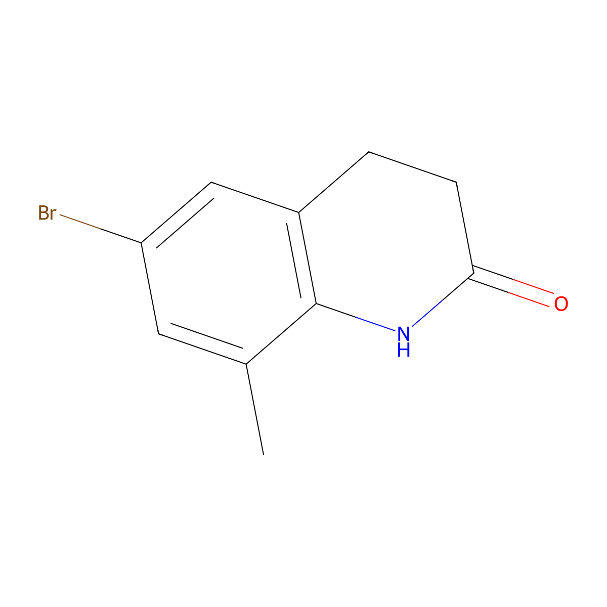 6-Bromo-8-methyl-3,4-dihydroquinolin-2(1H)-one molecular structure, CAS 1872-69-1