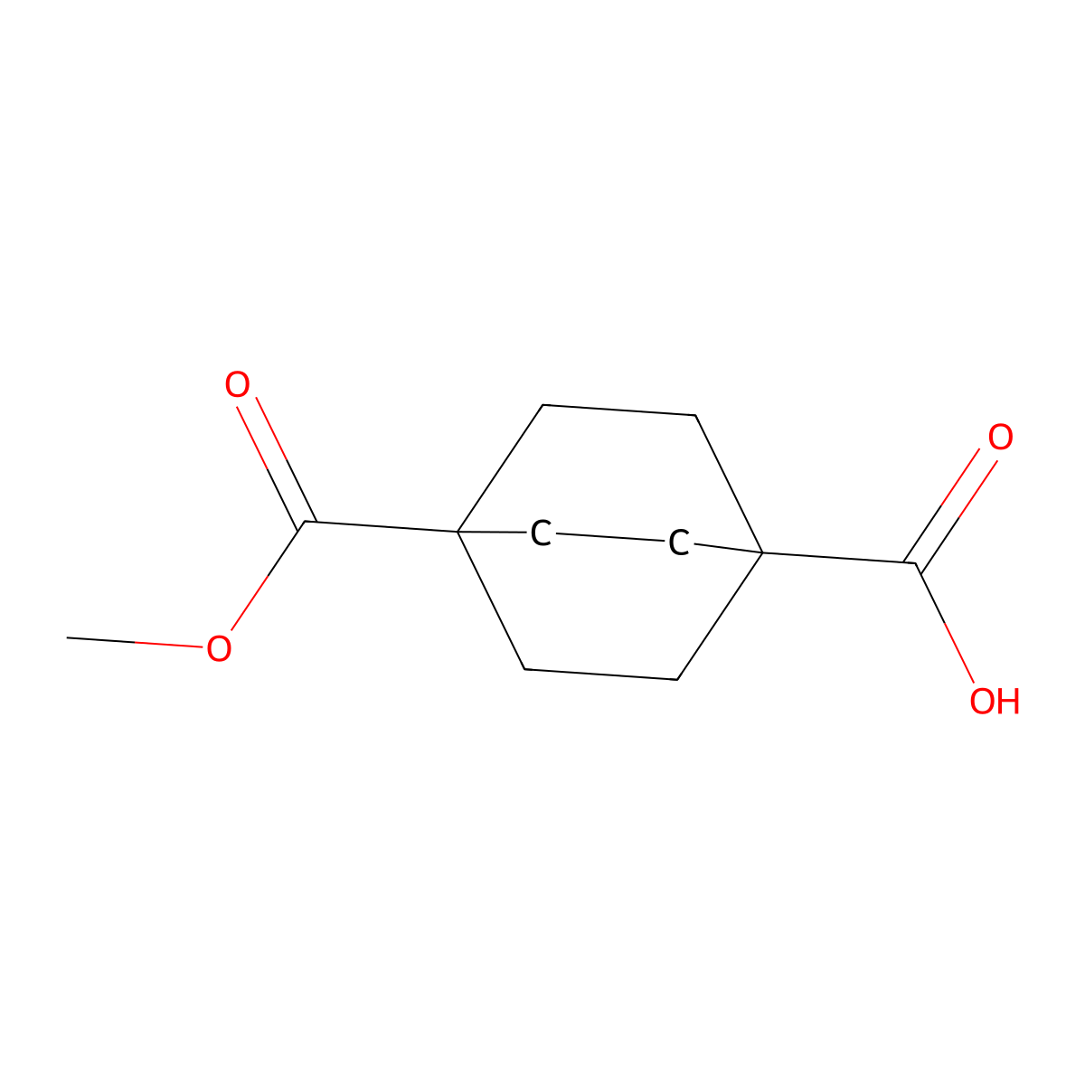 1-Methyl bicyclo(2.2.2)octane-1,4-dicarboxylate molecular structure, CAS 18720-35-9
