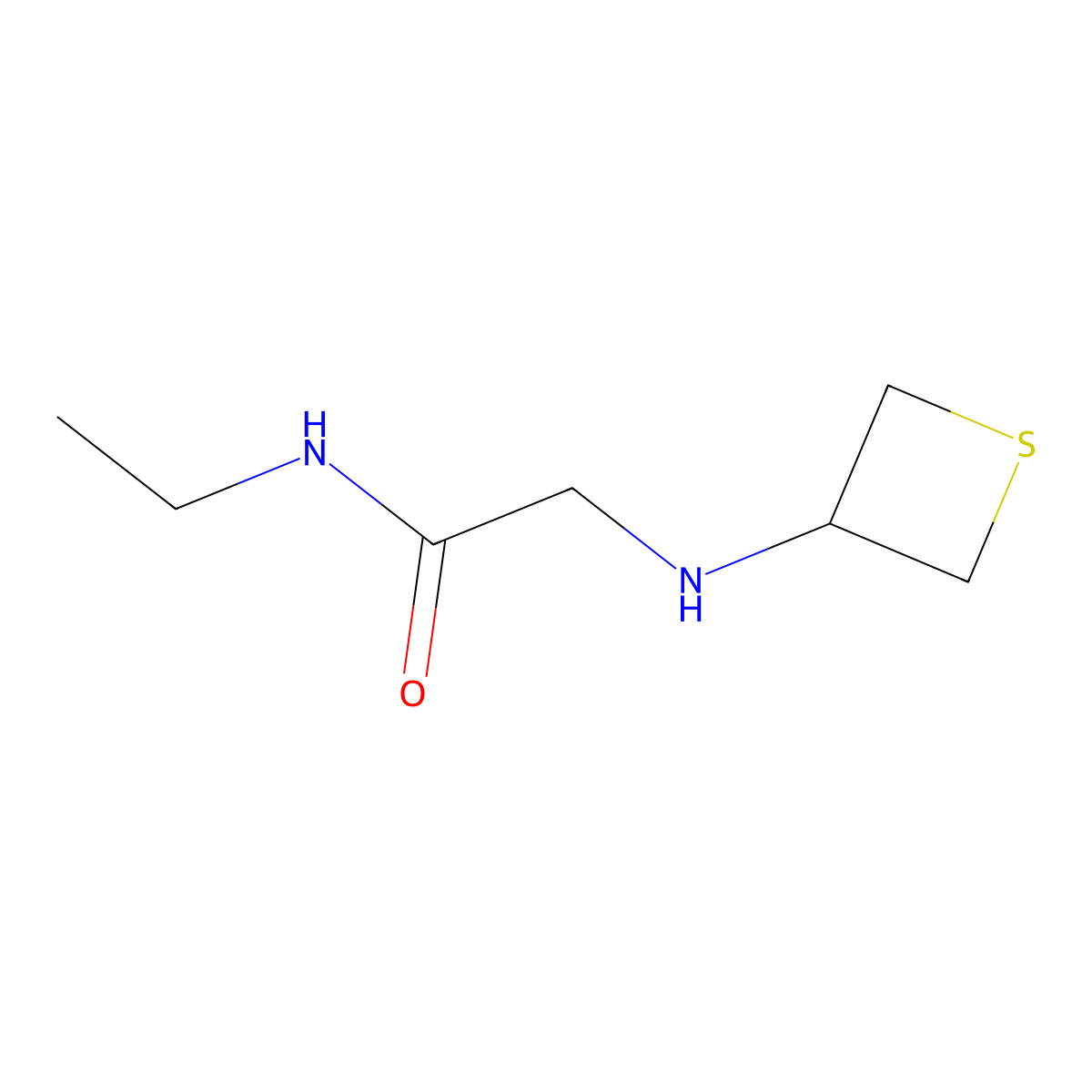 N-Ethyl-2-(thietan-3-ylamino)acetamide molecular structure, CAS 1872011-80-7
