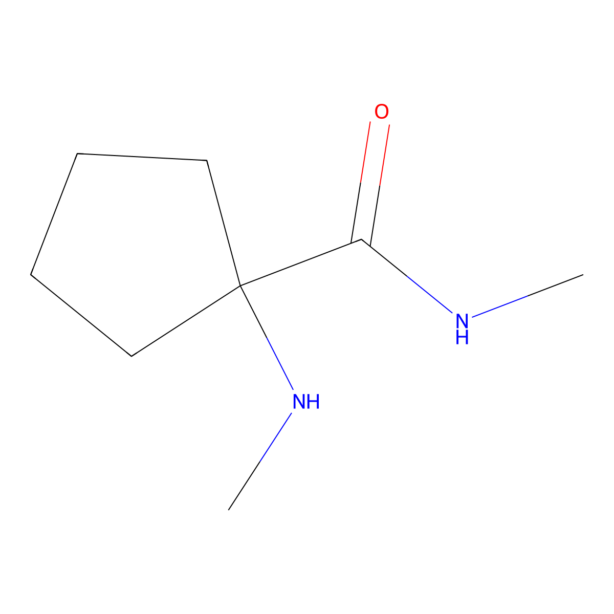 N-Methyl-1-(methylamino)cyclopentane-1-carboxamide molecular structure, CAS 1872021-44-7