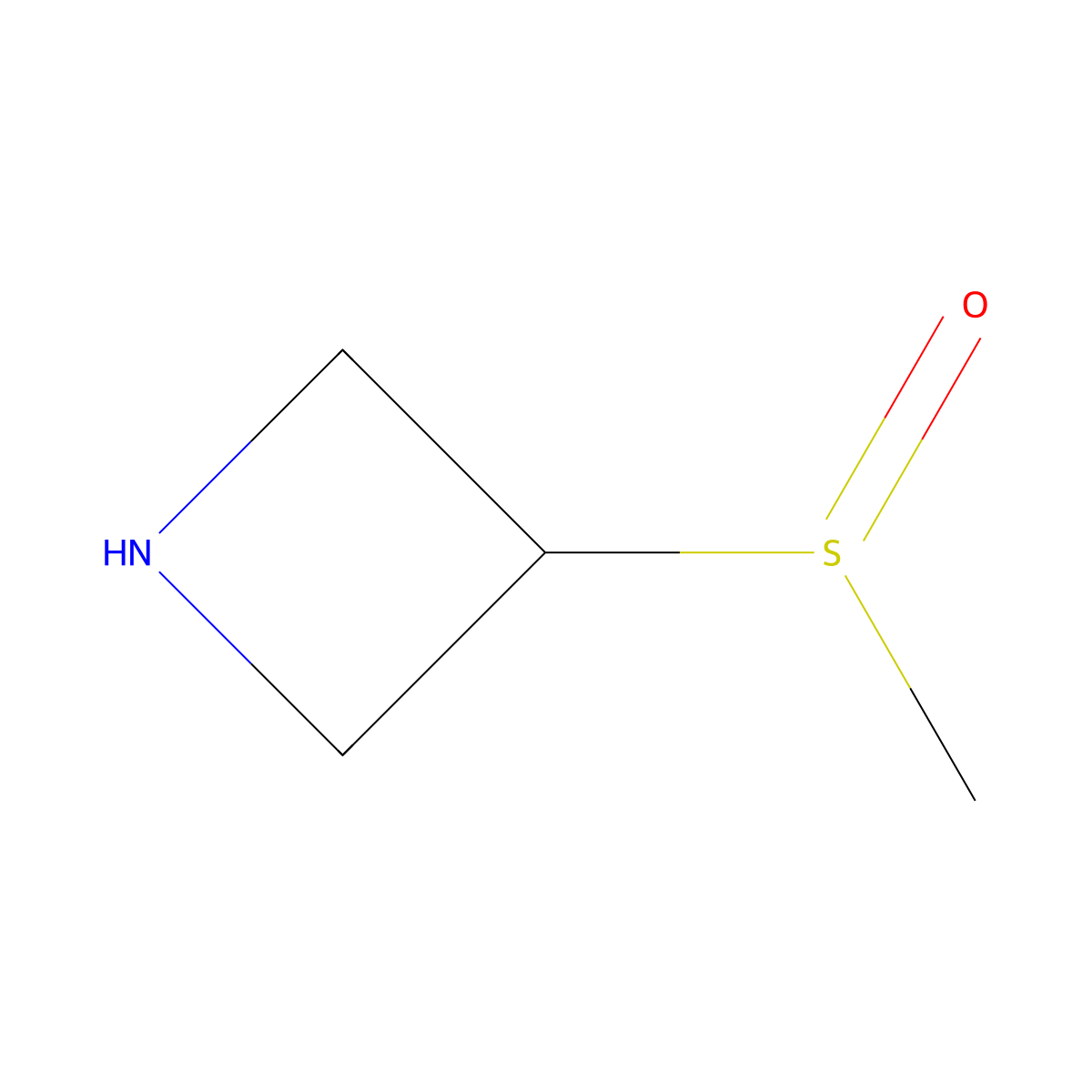 3-(Methylsulfinyl)-azetidine HCl molecular structure, CAS 1872043-87-2