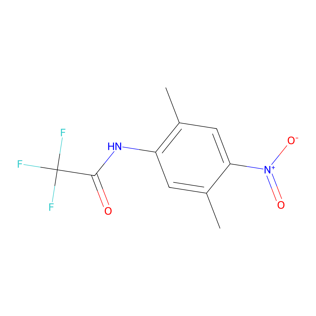 N-(2,5-dimethyl-4-nitrophenyl)-2,2,2-trifluoroacetamide molecular structure, CAS 1872073-04-5