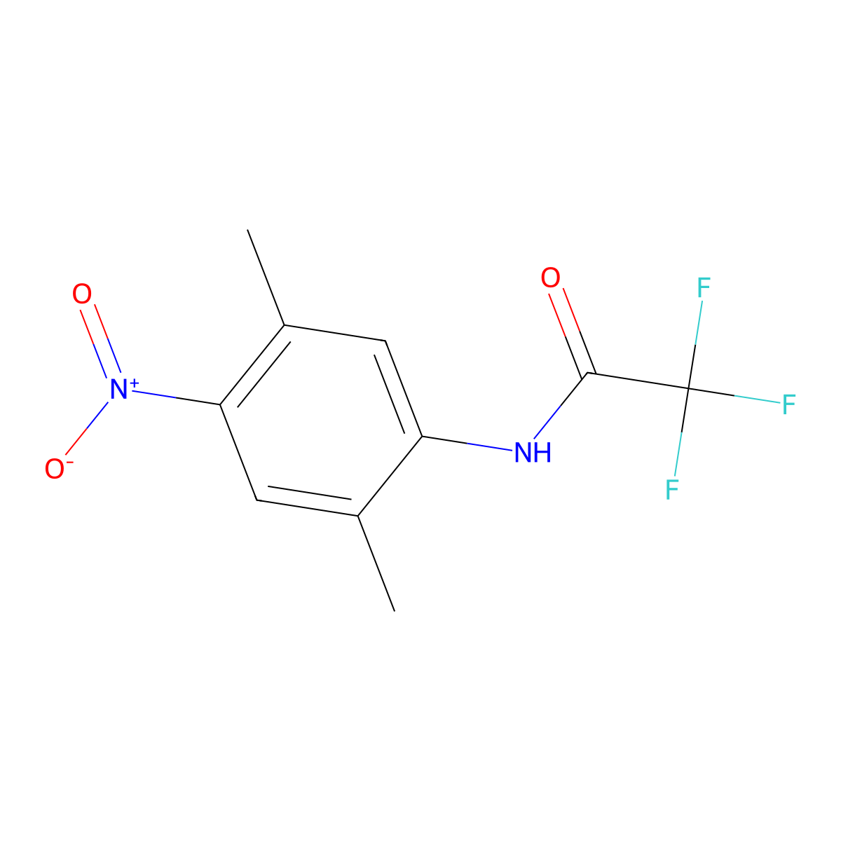 N-(2,5-dimethyl-4-nitrophenyl)-2,2,2-trifluoroacetamide molecular structure, CAS 1872073-04-5