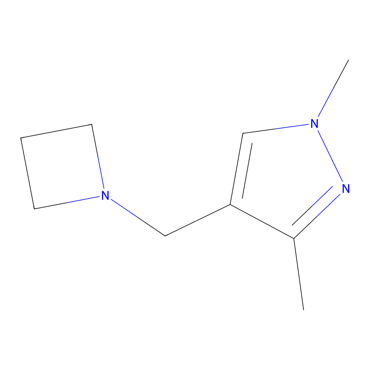 4-(Azetidin-1-ylmethyl)-1,3-dimethyl-1H-pyrazole molecular structure, CAS 1872078-22-2