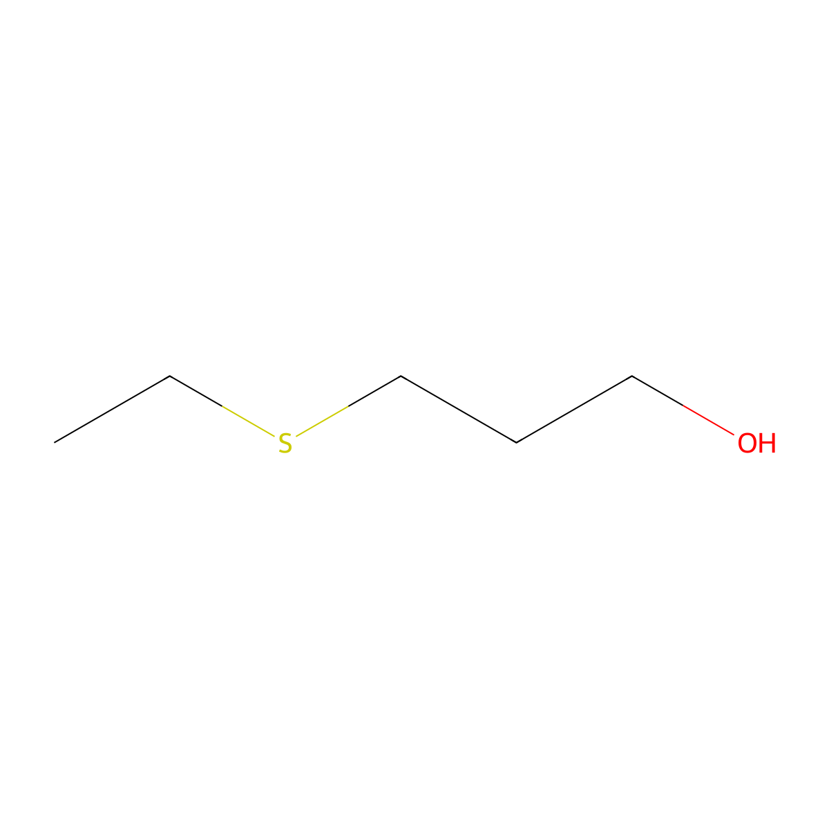 gamma-Hydroxypropyl ethyl sulfide molecular structure, CAS 18721-61-4