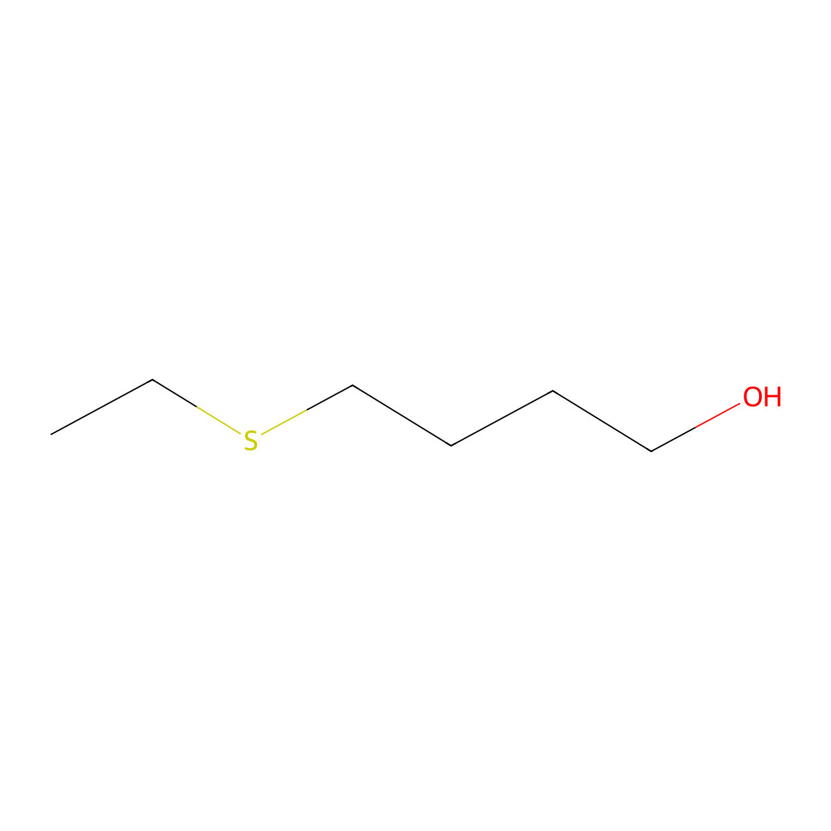 1-Butanol, 4-(ethylthio)- molecular structure, CAS 18721-62-5