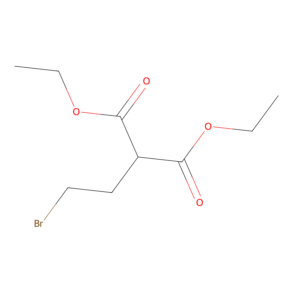 1,3-Diethyl 2-(2-bromoethyl)propanedioate molecular structure, CAS 18721-64-7