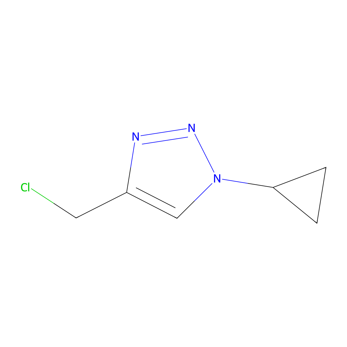 4-(chloromethyl)-1-cyclopropyl-1H-1,2,3-triazole molecular structure, CAS 1872177-03-1