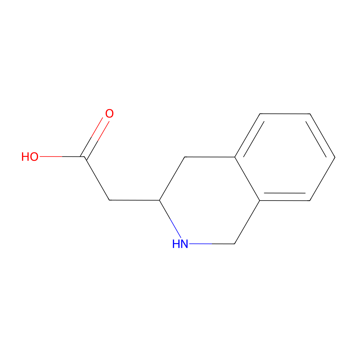2-[(3R)-1,2,3,4-tetrahydroisoquinolin-3-yl]acetic acid molecular structure, CAS 187218-03-7