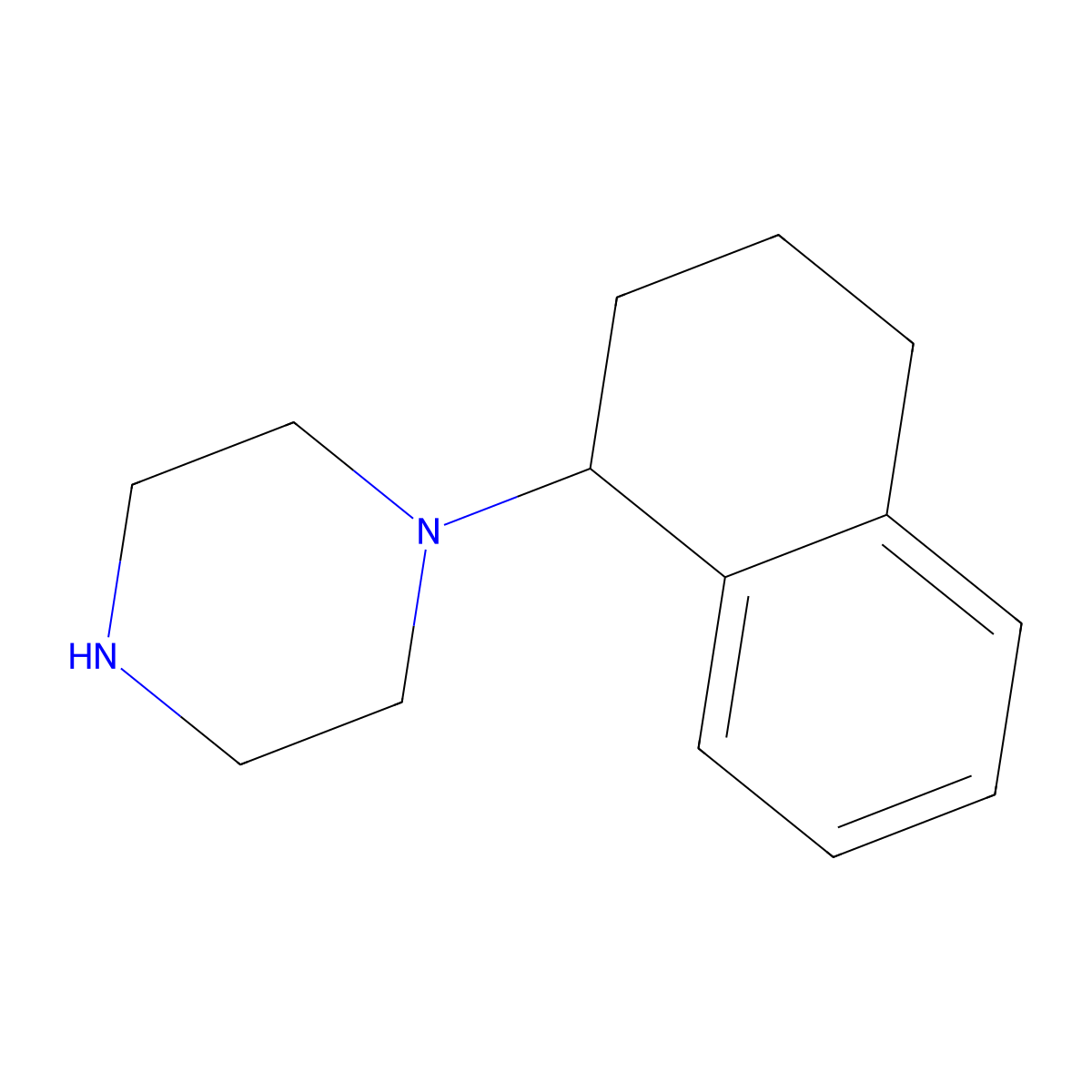 1-(1,2,3,4-Tetrahydronaphthalen-1-yl)piperazine molecular structure, CAS 187221-31-4