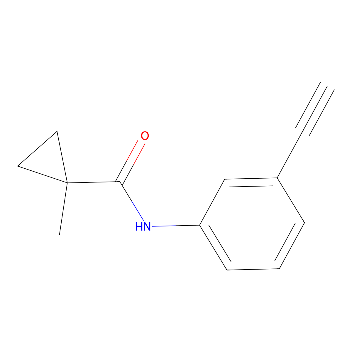 N-(3-ethynylphenyl)-1-methylcyclopropane-1-carboxamide molecular structure, CAS 1872212-26-4