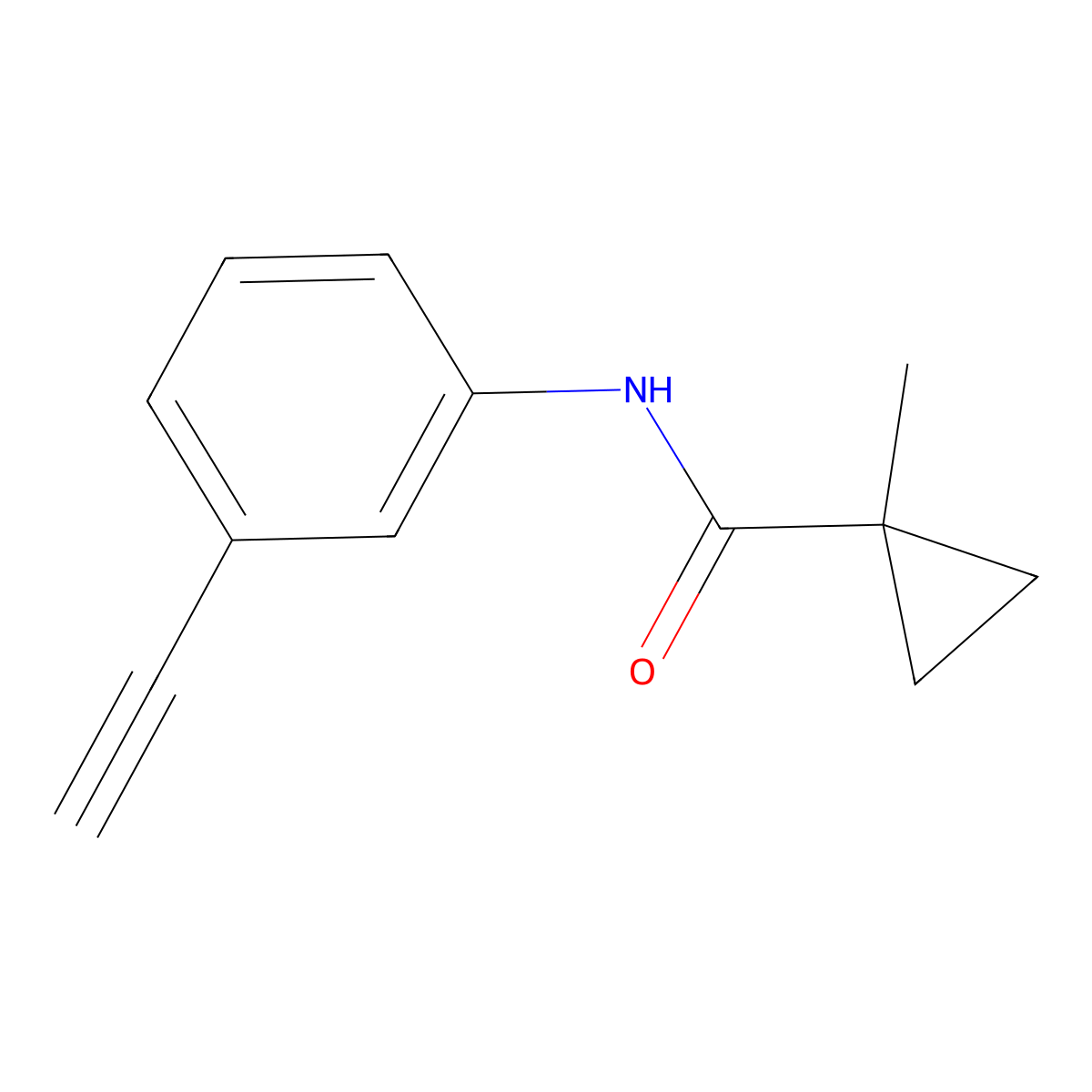N-(3-ethynylphenyl)-1-methylcyclopropane-1-carboxamide molecular structure, CAS 1872212-26-4