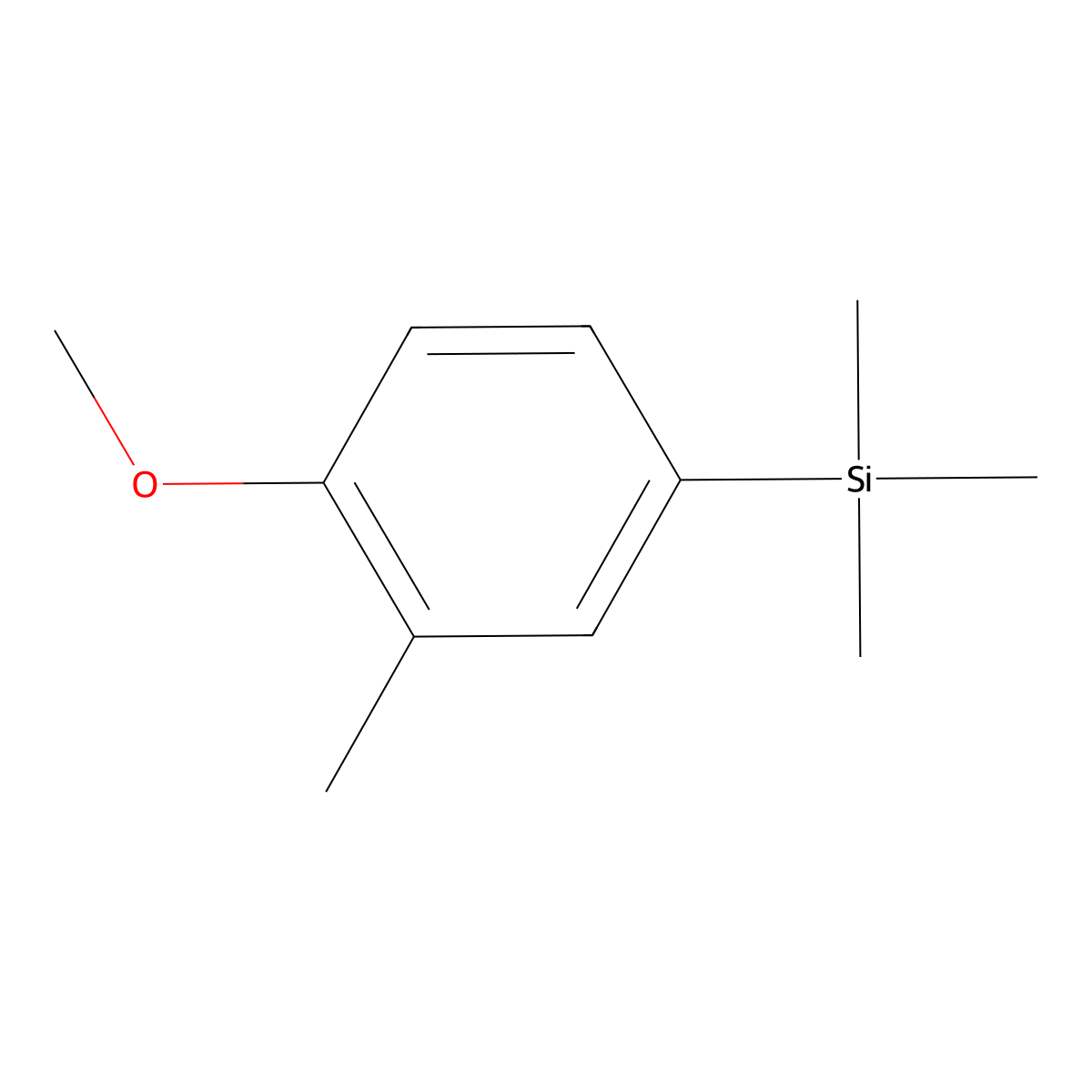 (4-Methoxy-3-methylphenyl)trimethylsilane molecular structure, CAS 1872212-63-9