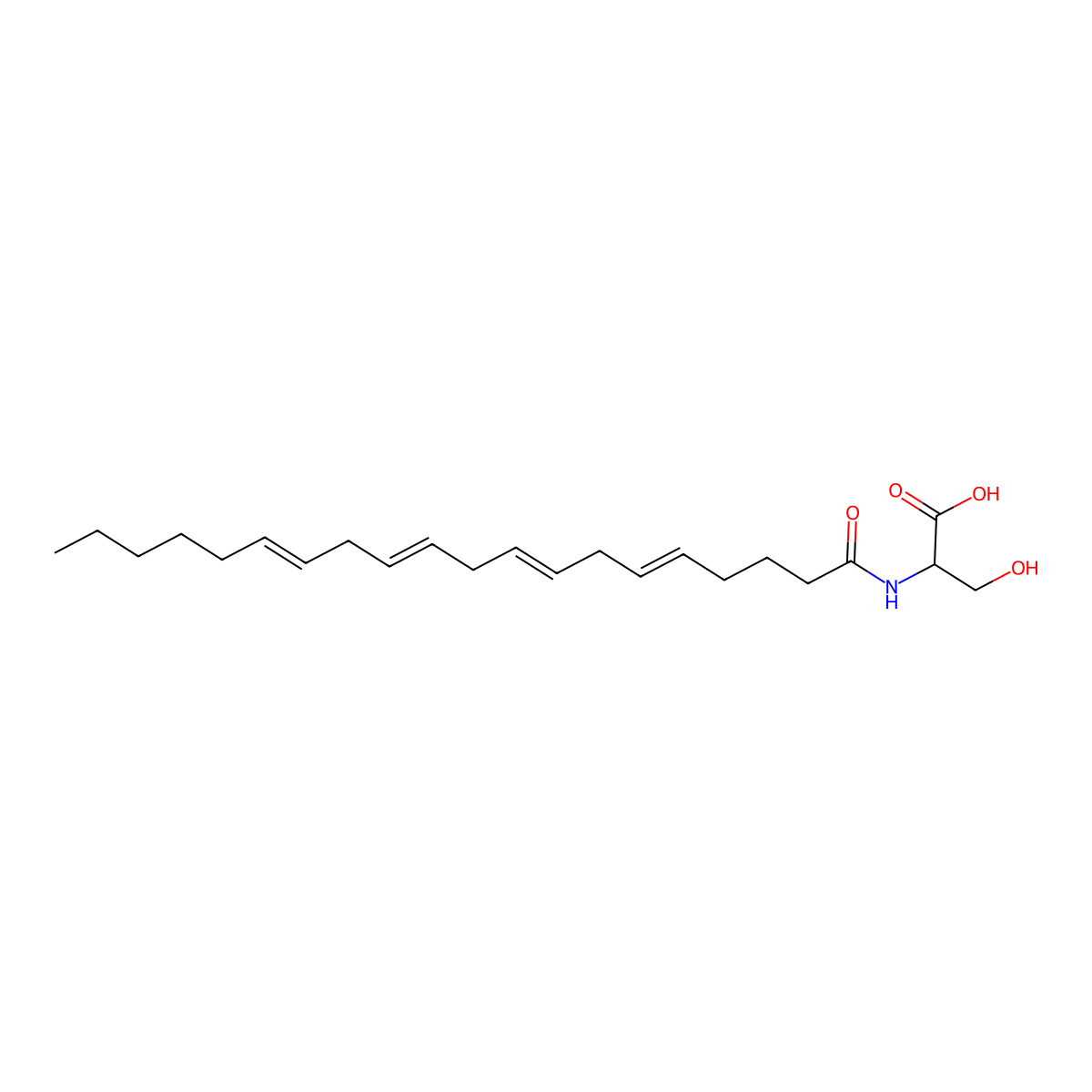N-Icosa-5,8,11,14-tetraenoyl-L-serine molecular structure, CAS 187224-29-9