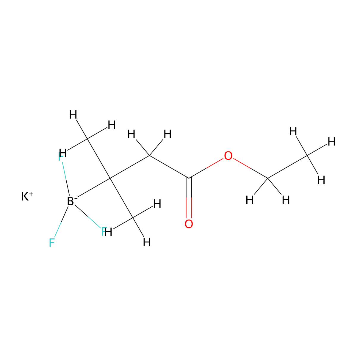 Potassium (4-ethoxy-2-methyl-4-oxobutan-2-yl)trifluoroborate molecular structure, CAS 1872254-37-9