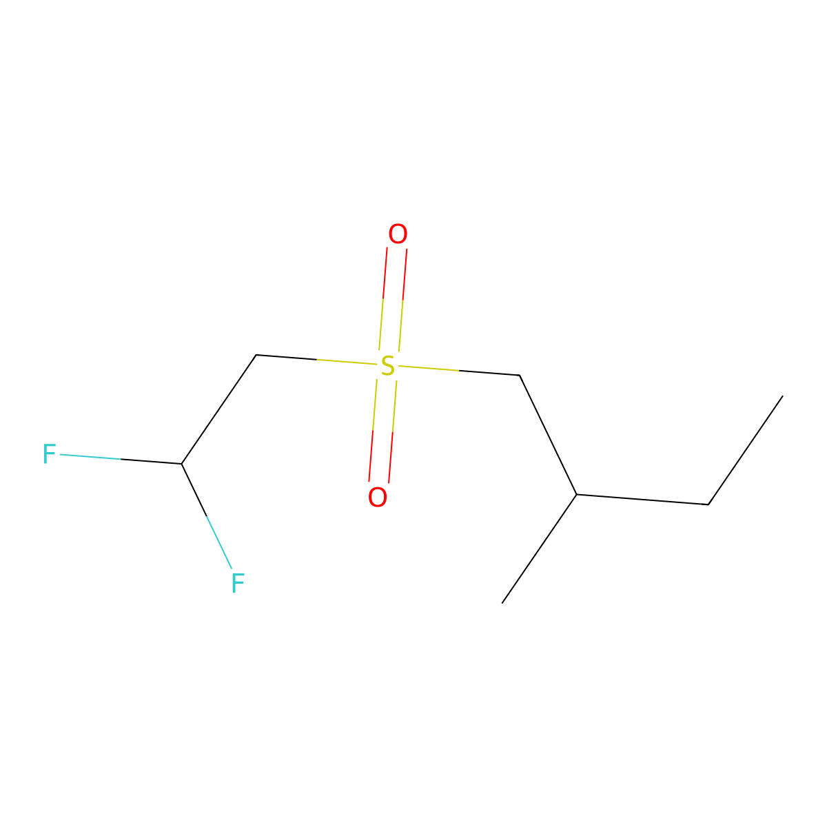 1-(2,2-Difluoroethanesulfonyl)-2-methylbutane molecular structure, CAS 1872262-09-3