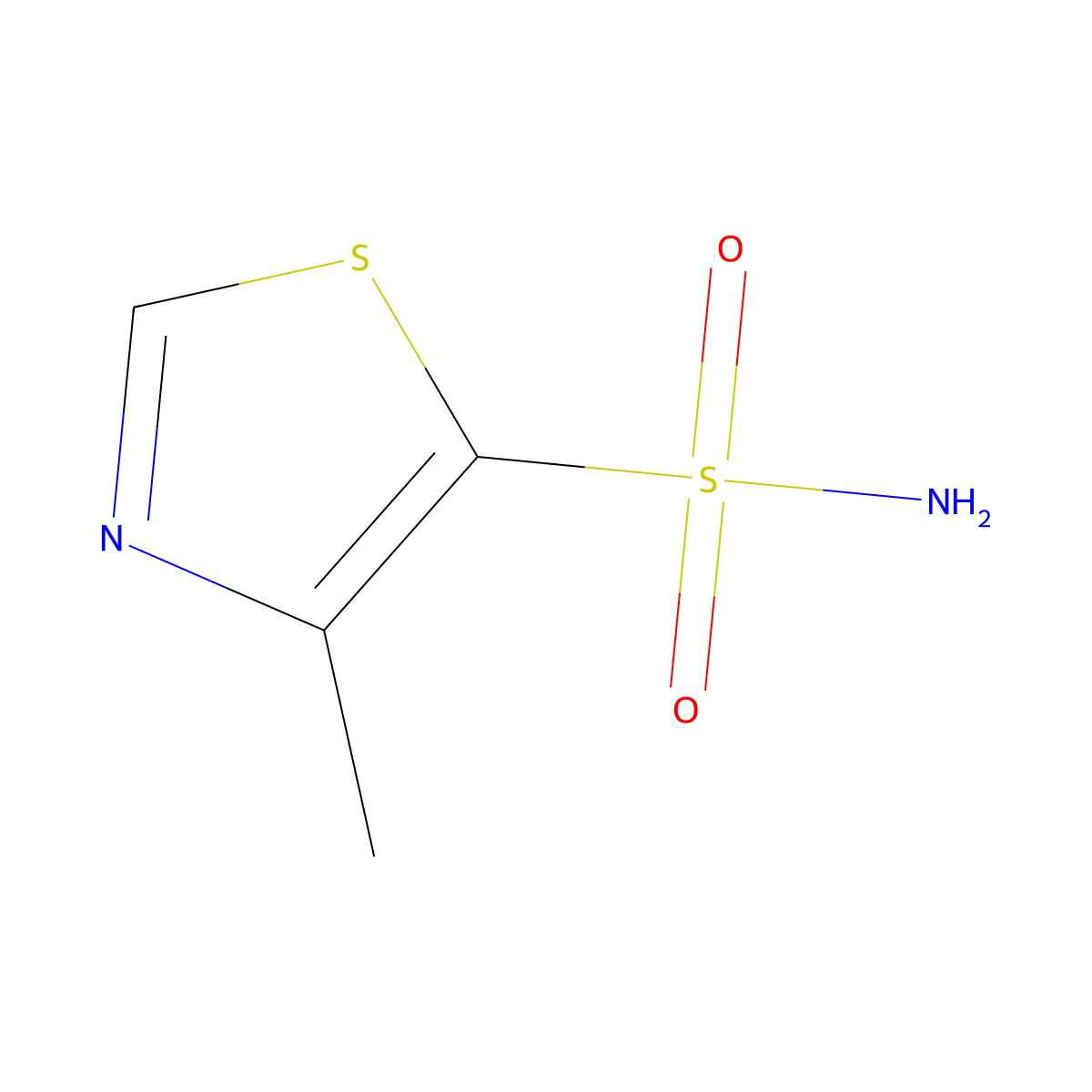 4-Methyl-1,3-thiazole-5-sulfonamide molecular structure, CAS 187230-37-1