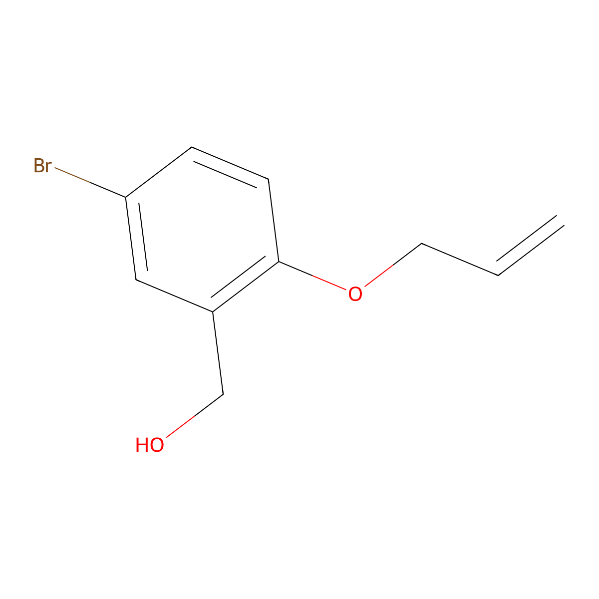 [2-(Allyloxy)-5-bromophenyl]methanol molecular structure, CAS 187230-43-9