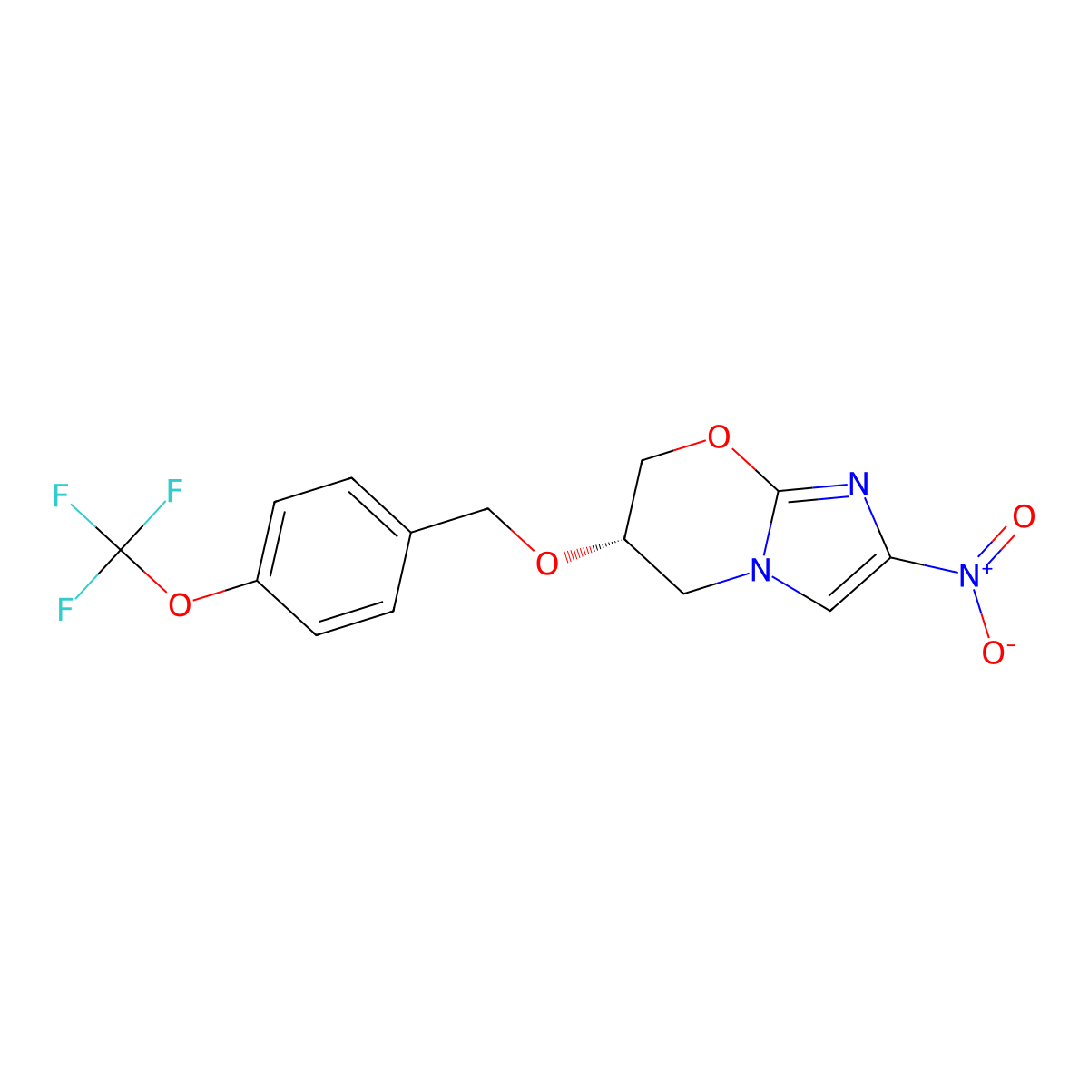 Pretomanid molecular structure, CAS 187235-37-6
