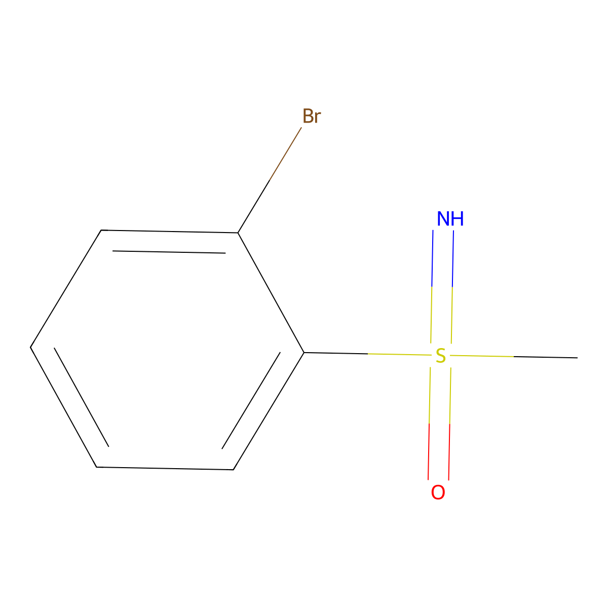 (S)-1-Bromo-2-(S-methylsulfonimidoyl)benzene molecular structure, CAS 1872385-35-7