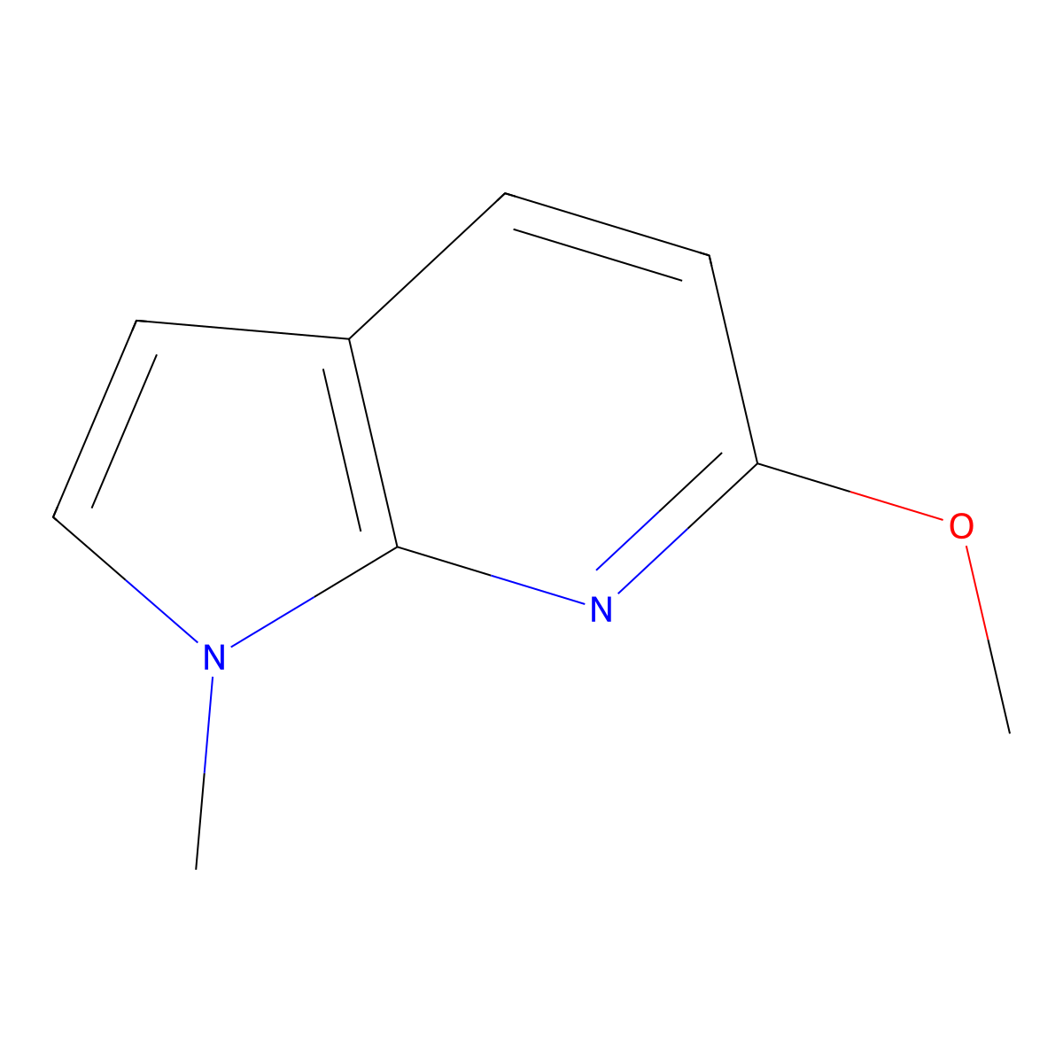 6-Methoxy-1-methyl-pyrrolo[2,3-b]pyridine molecular structure, CAS 1872392-82-9