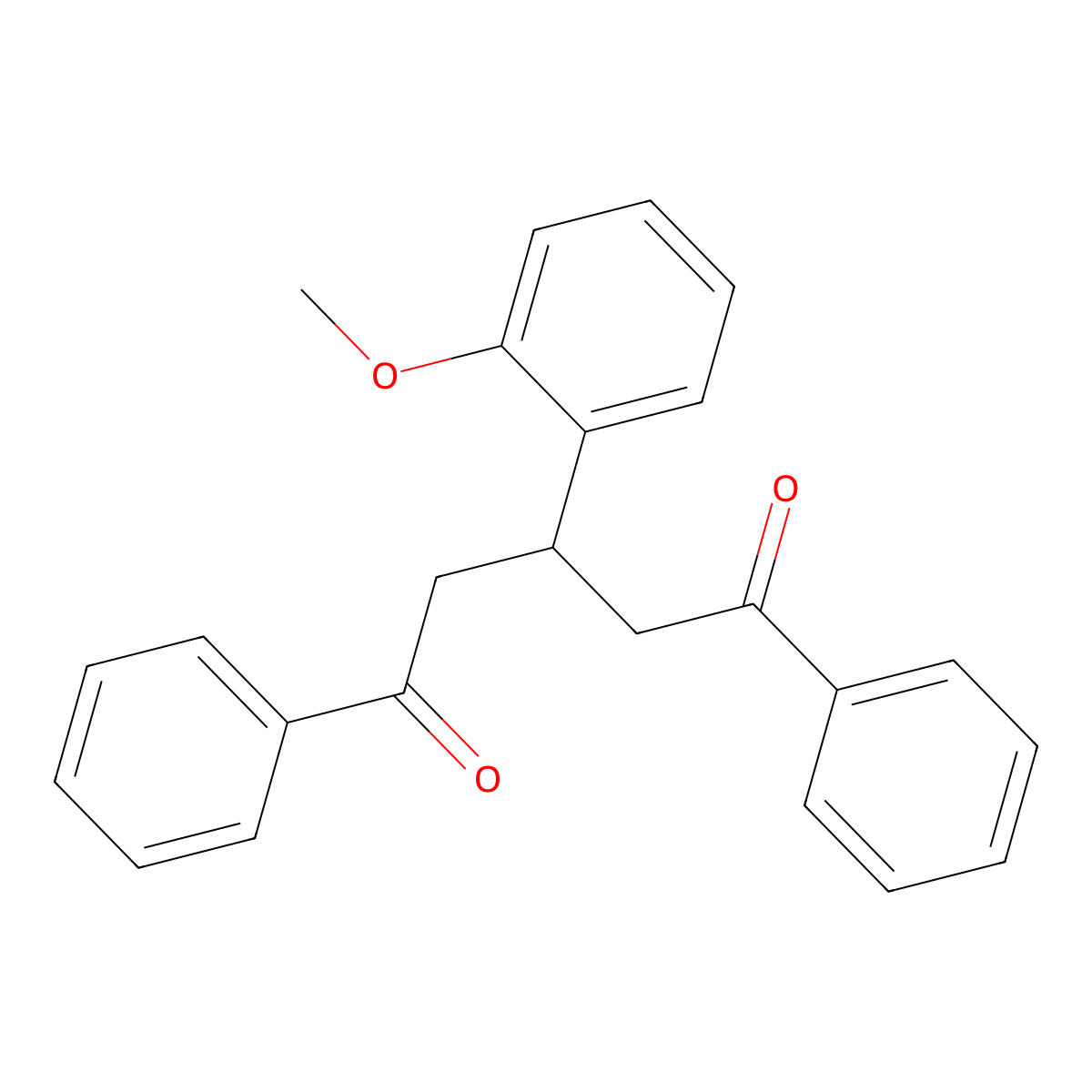 3-(2-Methoxyphenyl)-1,5-diphenylpentane-1,5-dione molecular structure, CAS 187240-30-8