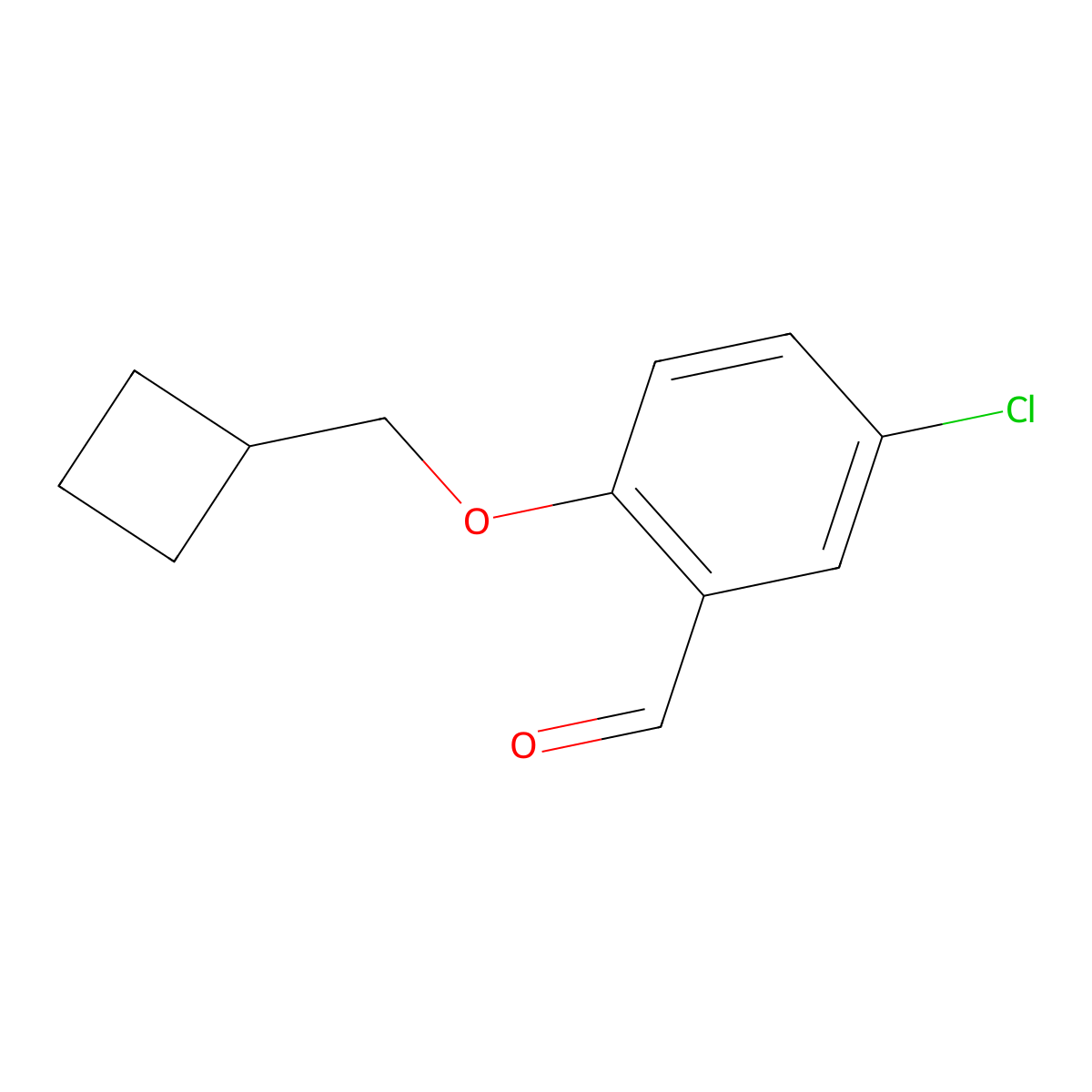 5-Chloro-2-(cyclobutylmethoxy)benzaldehyde molecular structure, CAS 187241-92-5
