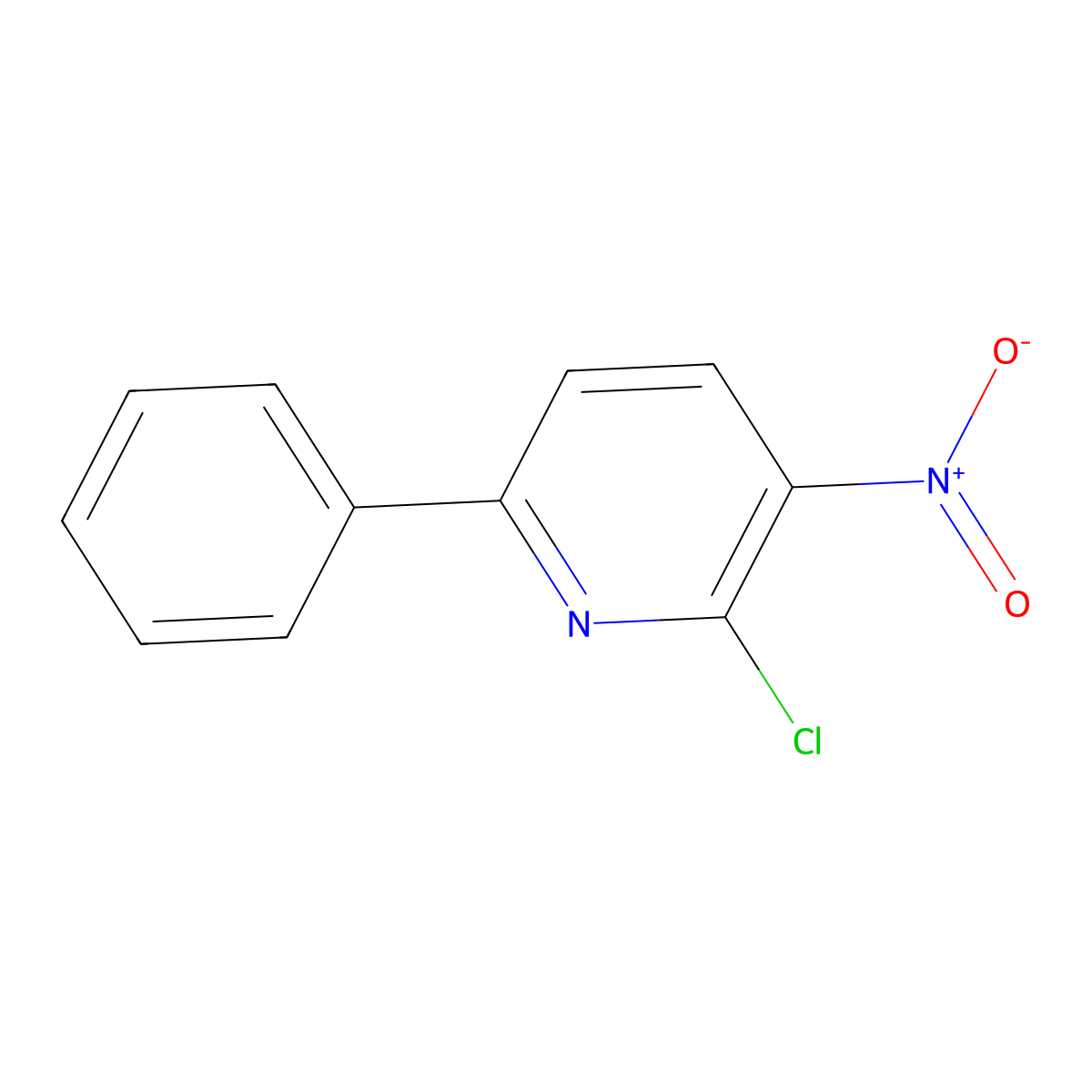 2-Chloro-3-nitro-6-phenylpyridine molecular structure, CAS 187242-88-2